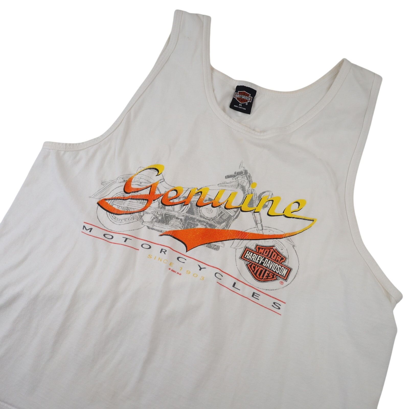 Harley Davidson × Vintage VTG Y2k Harley Davidson Genuine Motorcycles Graphic Tank Top Size US XL / EU 56 / 4 - 2 Thumbnail