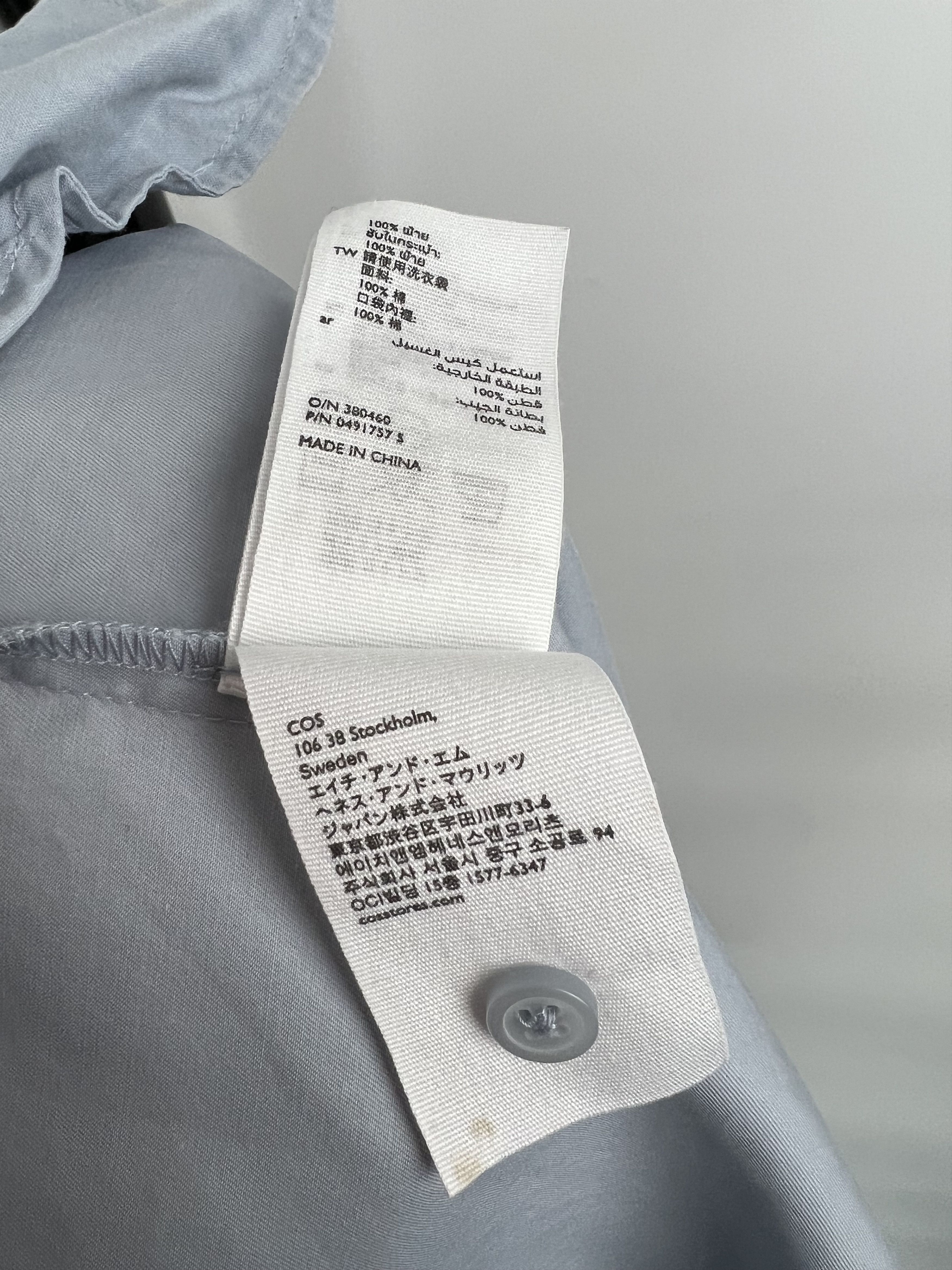 Cos COS Light Blue Cotton Shirt Dress Size EU34 Size XS / US 0-2 / IT 36-38 - 11 Thumbnail