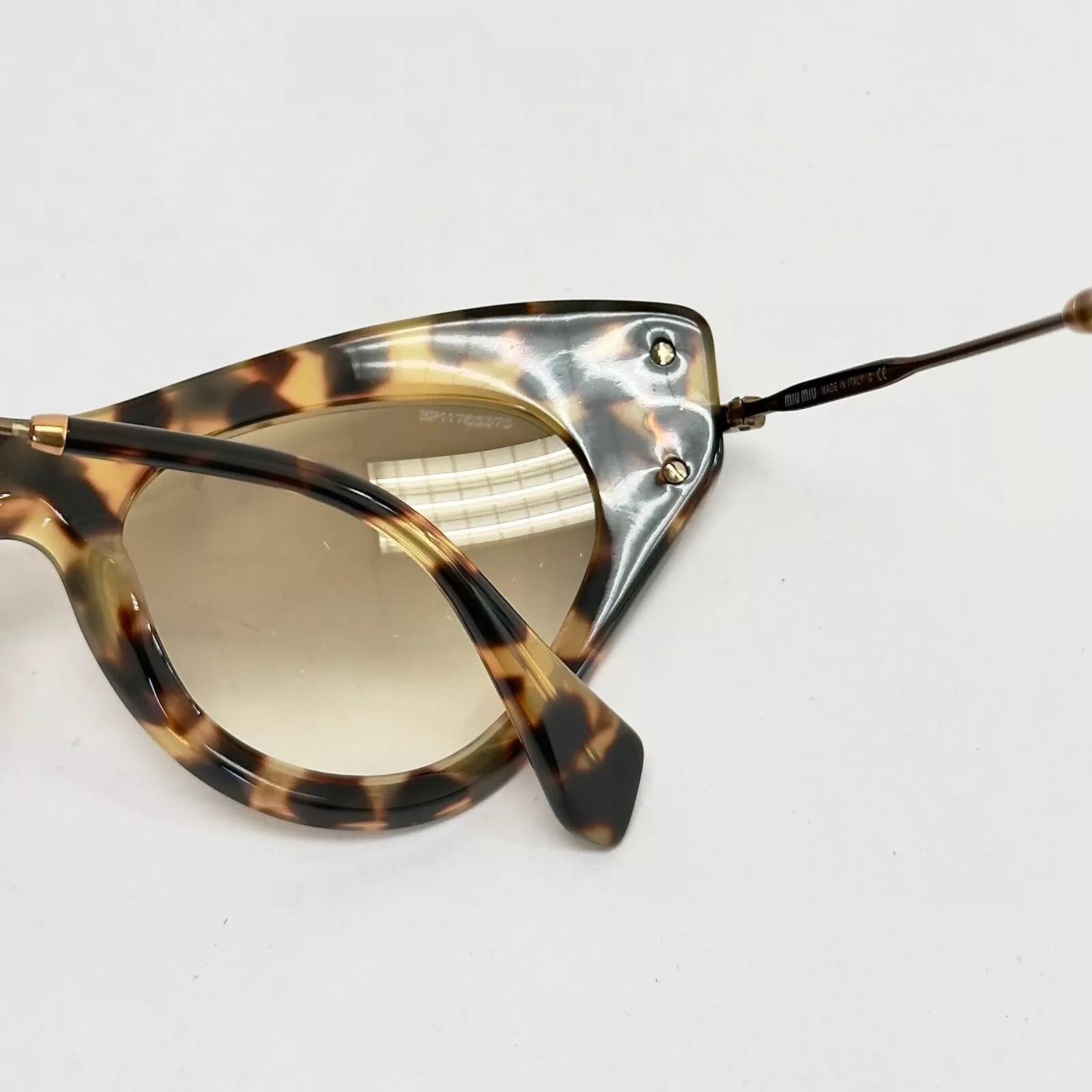 Miu Miu MIU MIU Glow 04P Brown Havana Crystal Jewel Strass MU04PS Size ONE SIZE - 5 Thumbnail