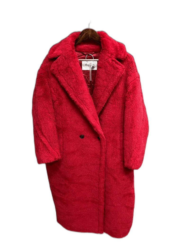 Max Mara MaxMara Red Cashmere Teddy Coat-yf Size US S / EU 44-46 / 1 - 1 Thumbnail