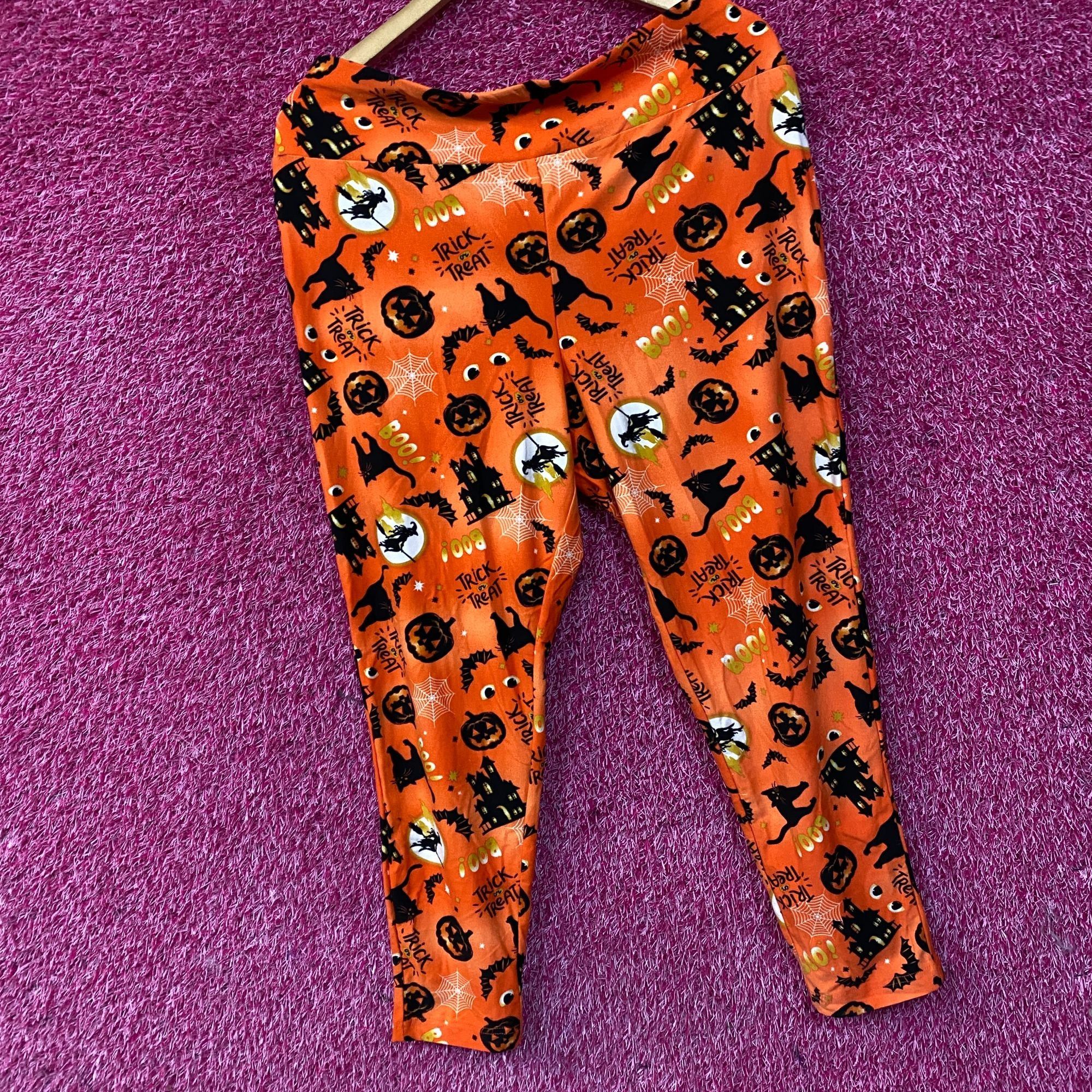 Other Terra & Sky Halloween Print Trick or Treat Pajama Pants Oran Size US 42 / EU 58 - 3 Thumbnail