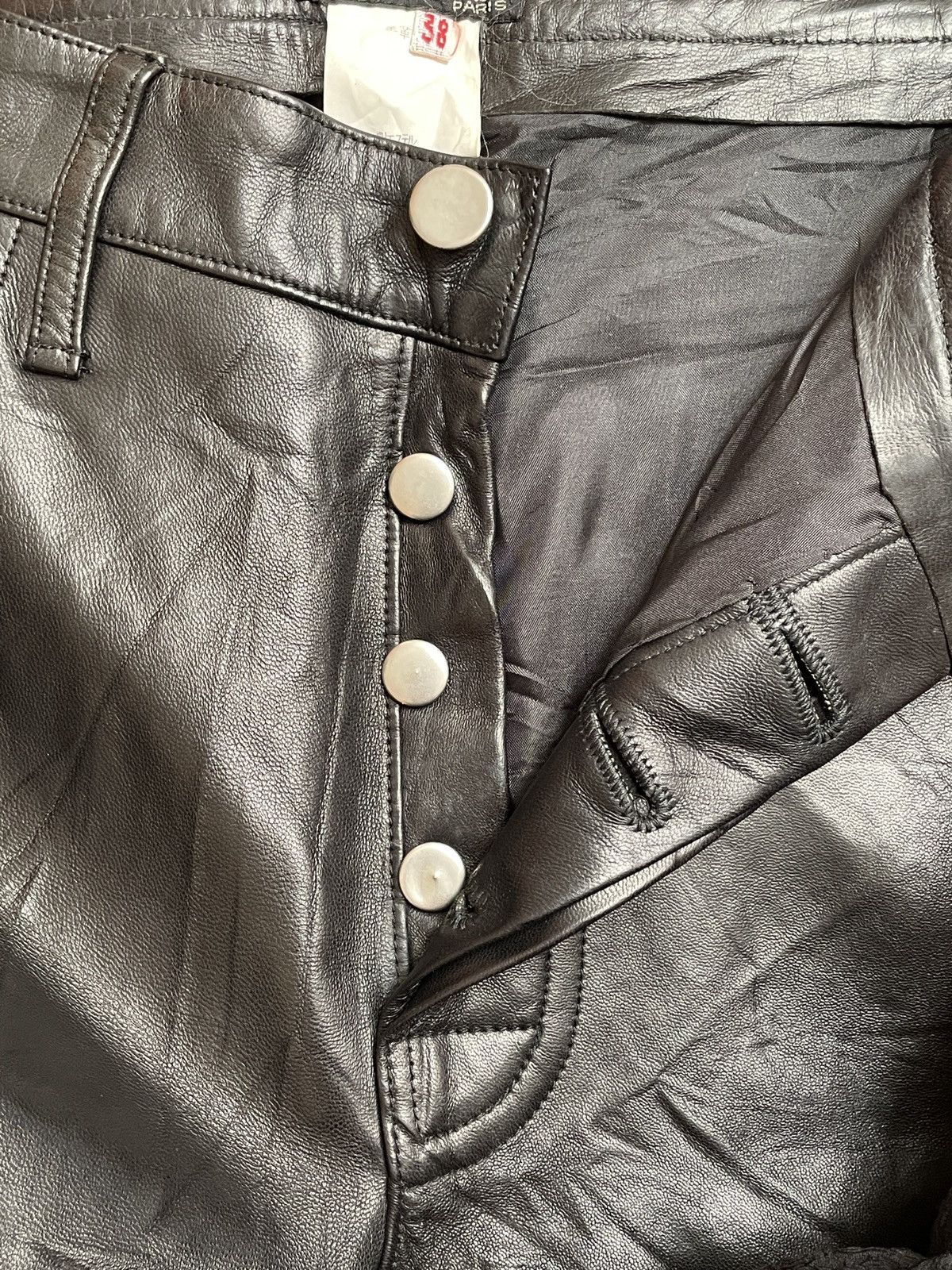 Vintage × agnes b. Vintage Brand Agnes B Leather Pants 1990s Size US 38 / EU 54 - 9 Thumbnail