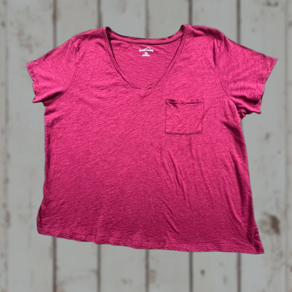 Eddie Bauer Eddie Bauer Women's 2XL Purple V-Neck Cotton Casual Pullover Tee Size XXL / US 16-18 / IT 52-54 - 1 Thumbnail