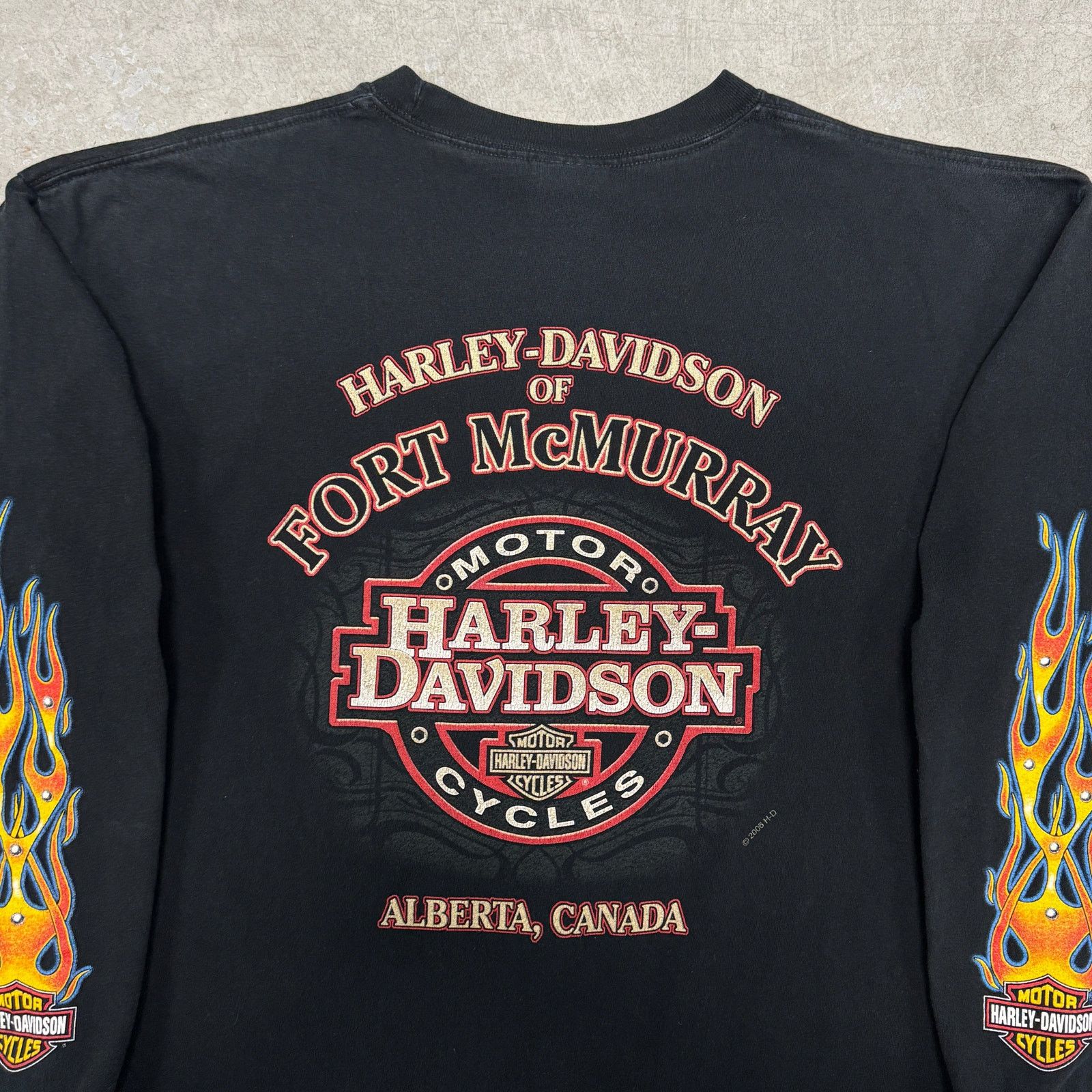 Harley Davidson Vintage Harley Davidson Flame Longsleeve Size US XL / EU 56 / 4 - 4 Thumbnail