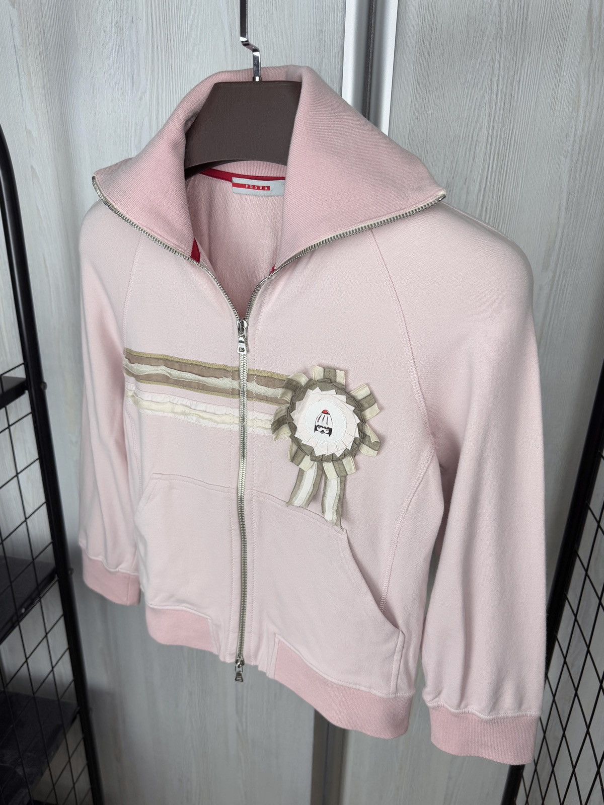 Prada Prada Archive vintage RARE japanese full zip collar sweater Size M / US 6-8 / IT 42-44 - 8 Thumbnail
