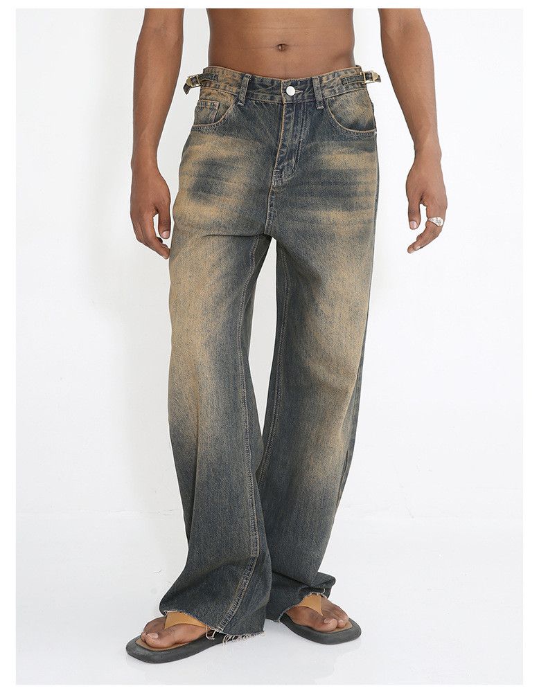 Jean × Vintage faded mud dye grunge hiphop loose baggy jeans Size US 28 / EU 44 - 5 Thumbnail