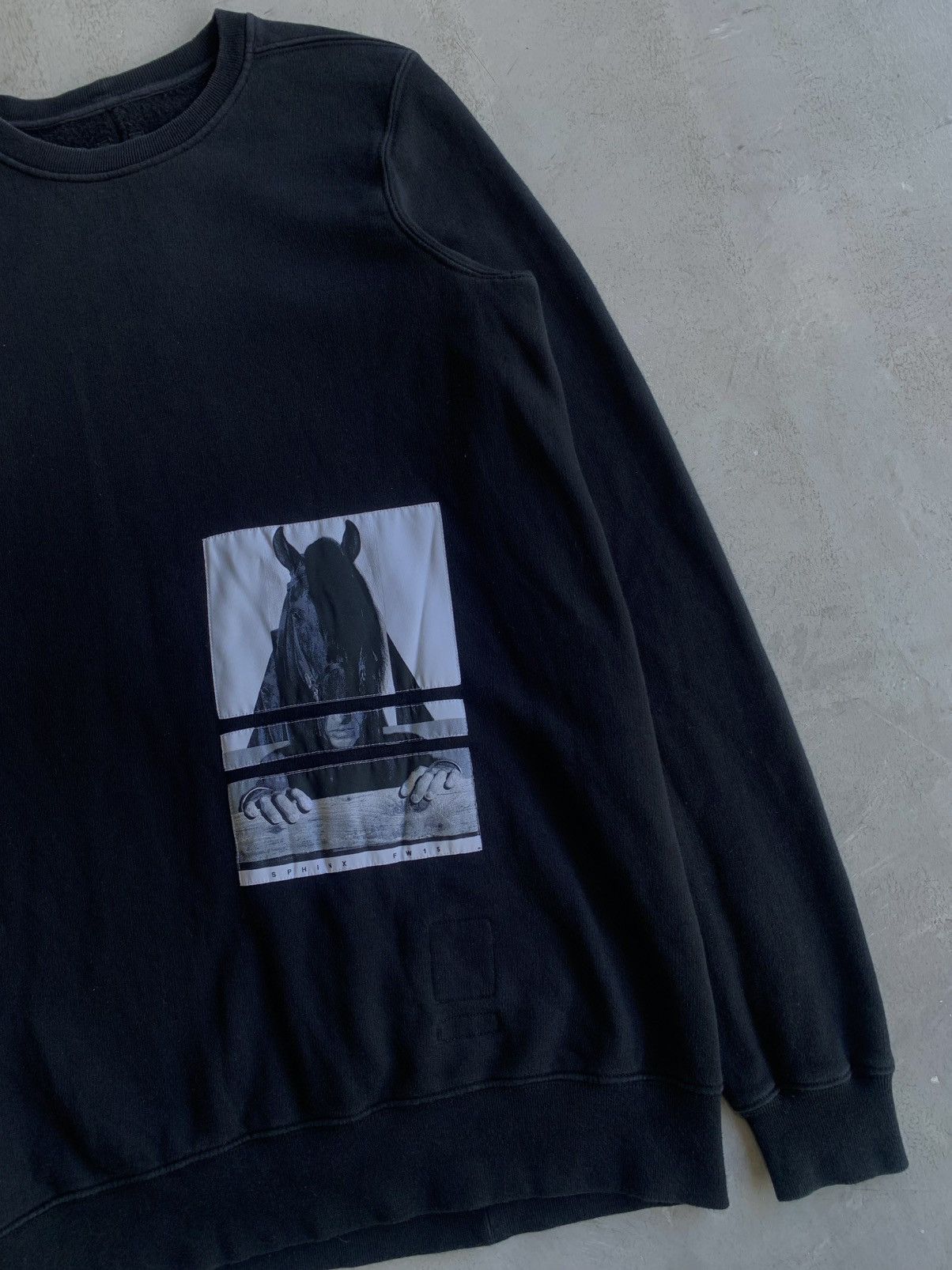 Rick Owens Drkshdw Rick Owens Drkshdw - FW15 Sphinx Horse Head Crewneck Size US S / EU 44-46 / 1 - 3 Thumbnail