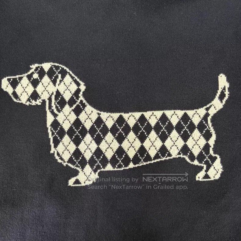 Thom Browne Thom Browne Striped Jacquard Dachshund Hooded Knit Jacket Size US XL / EU 56 / 4 - 7 Thumbnail