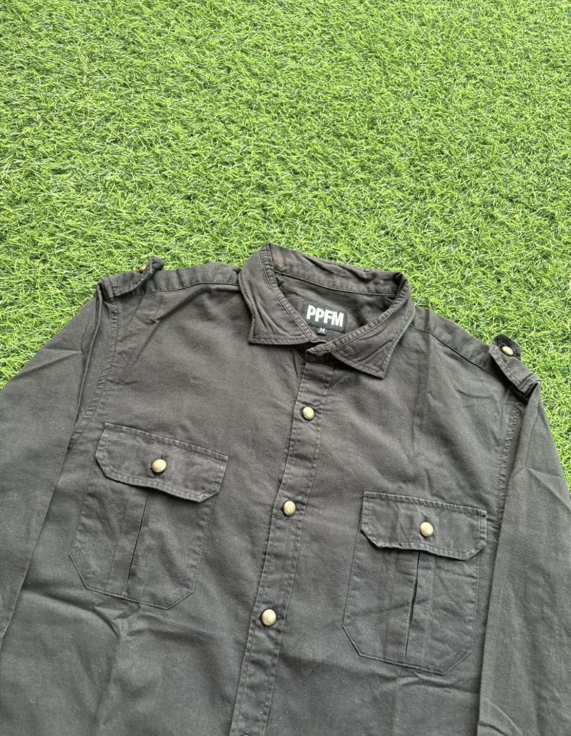 PPFM POFM Grey Button up Shirt Size US M / EU 48-50 / 2 - 3 Thumbnail