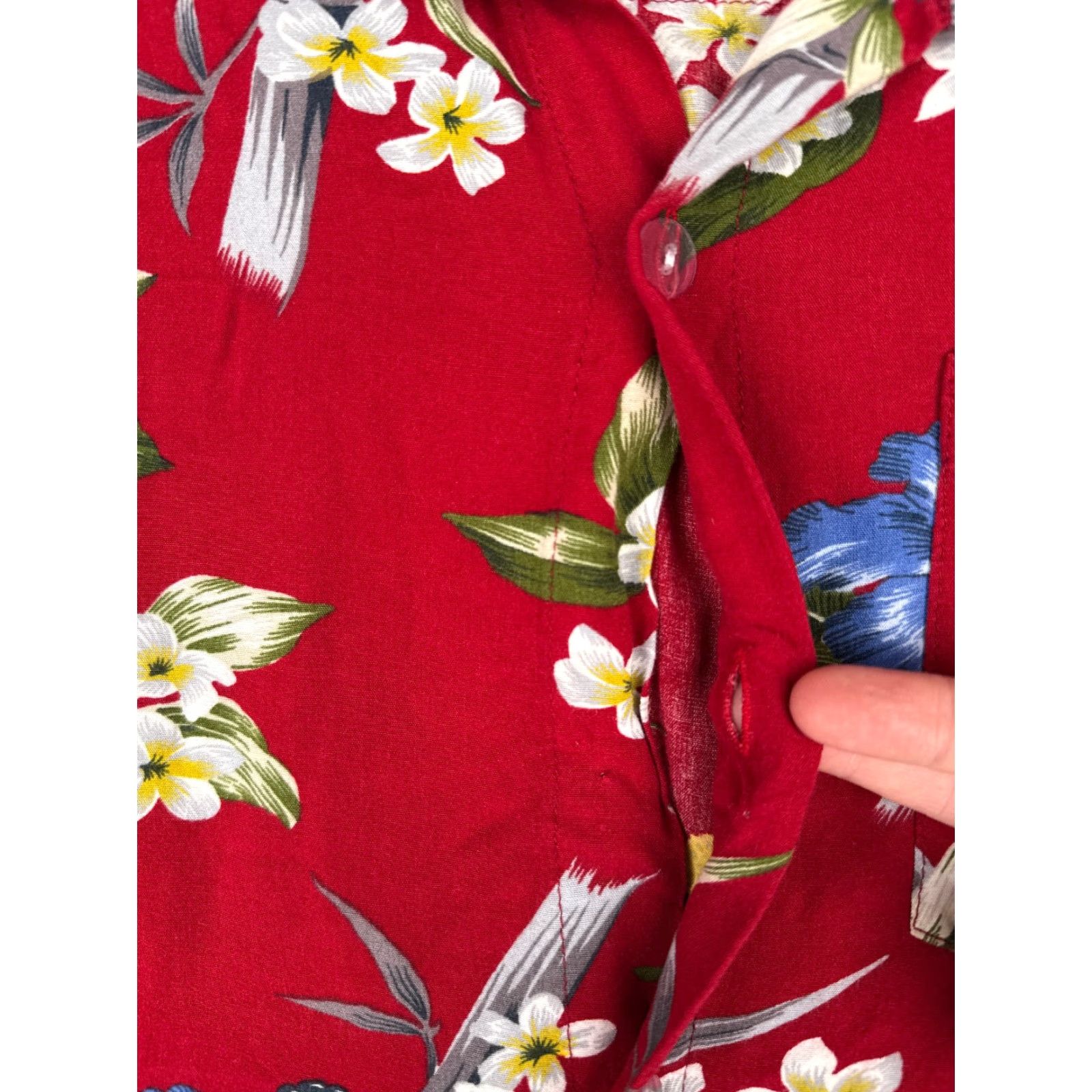 Vintage Hamakua Shirt Men Large Red Floral Hawaiian Button Up Cotton Pocket Vintage Size US L / EU 52-54 / 3 - 7 Thumbnail