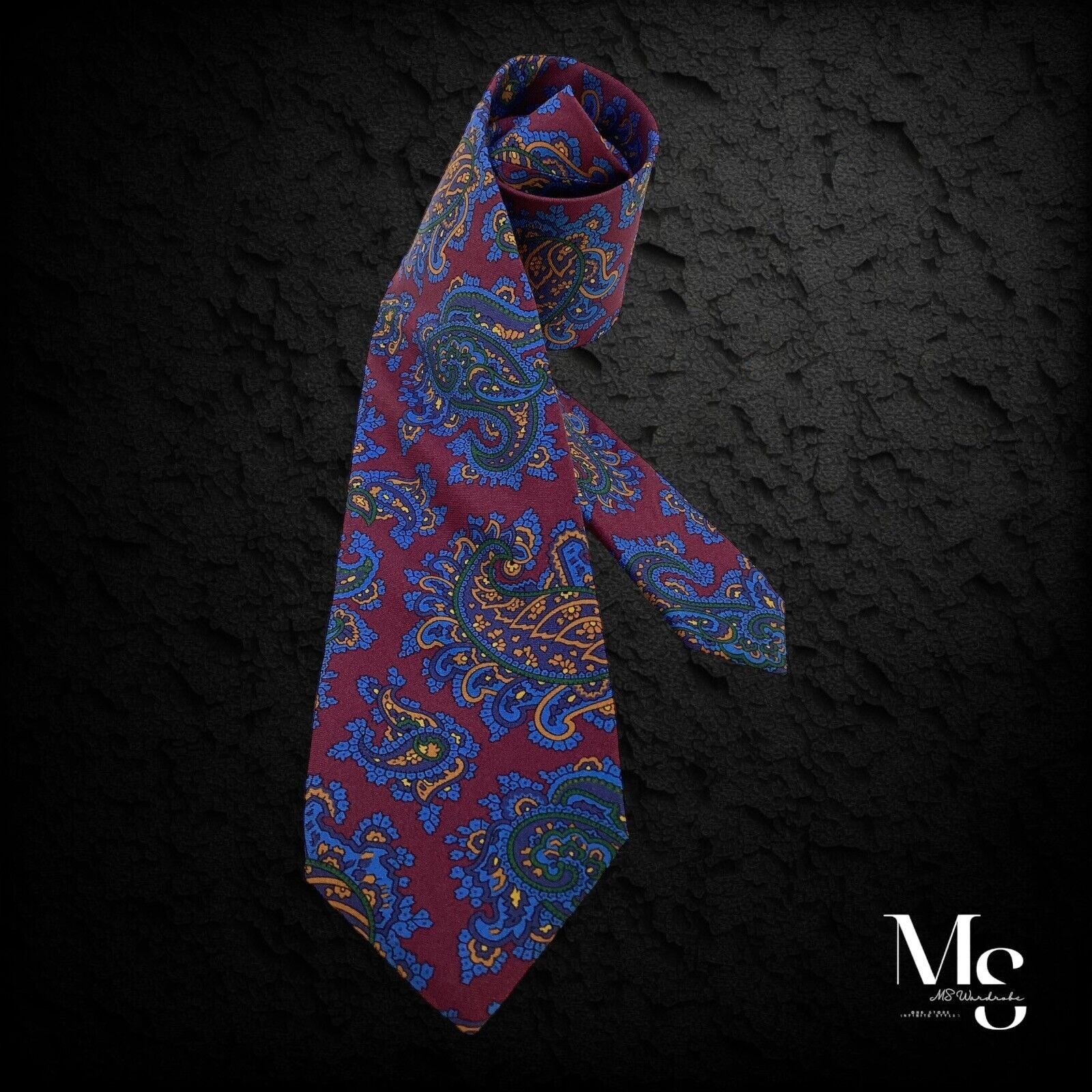 Charles Tyrwhitt CHARLES TYRWHITT XL Purple Paisley Silk Tie Hand Made In Eng Size ONE SIZE - 1 Thumbnail