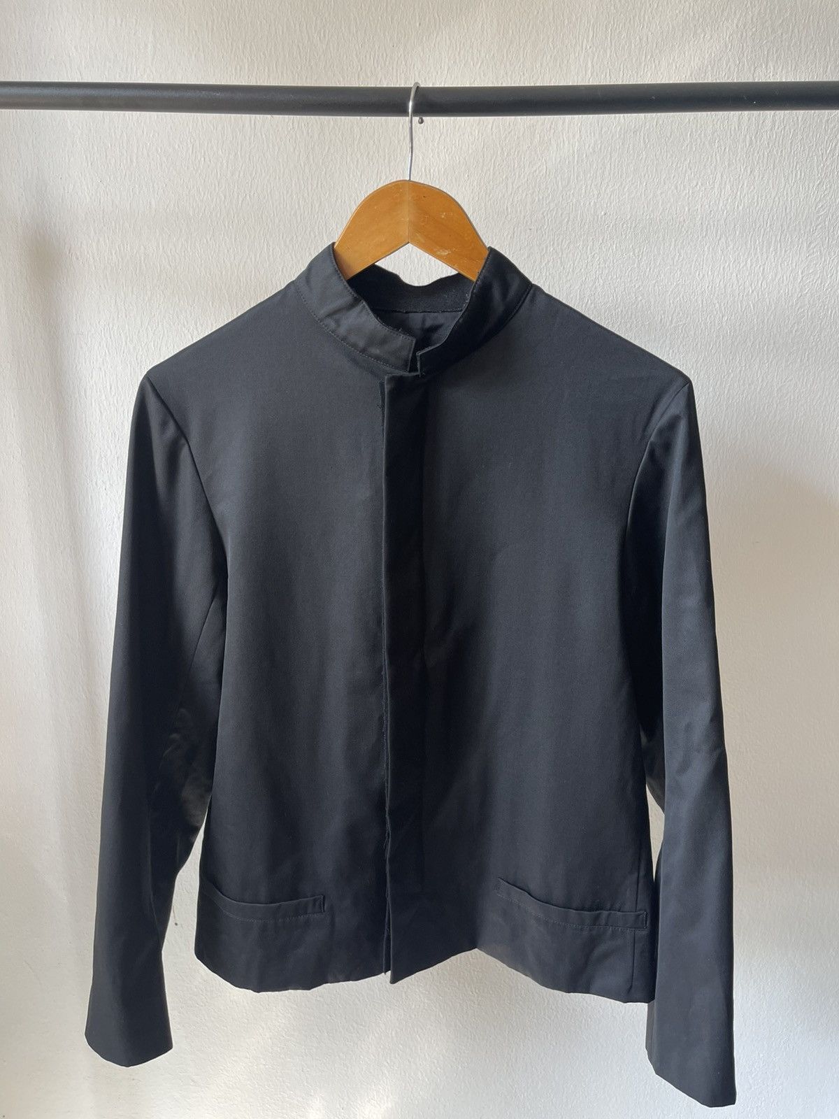 Yohji Yamamoto Yohji Yamamoto Mandarin Collar Crop Jacket 10 Size US M / EU 48-50 / 2 - 2 Thumbnail