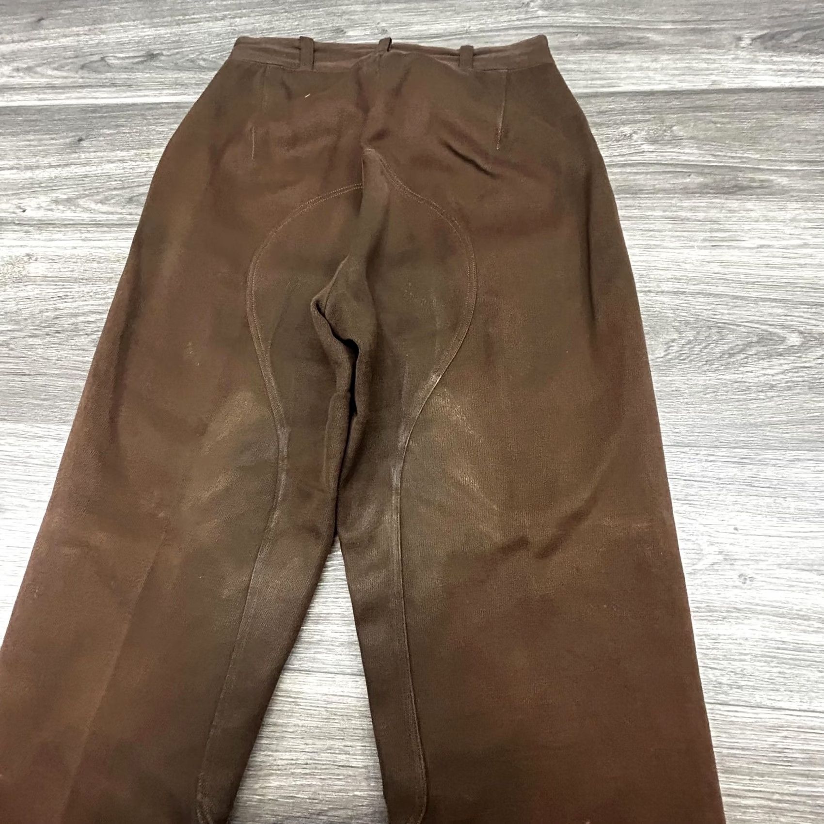 Vintage VINTAGE Real Sport Mens 30x30 Brown Canvas Riding Pants Flat Front Straight Leg Workwear Casual Size US 30 / EU 46 - 6 Thumbnail