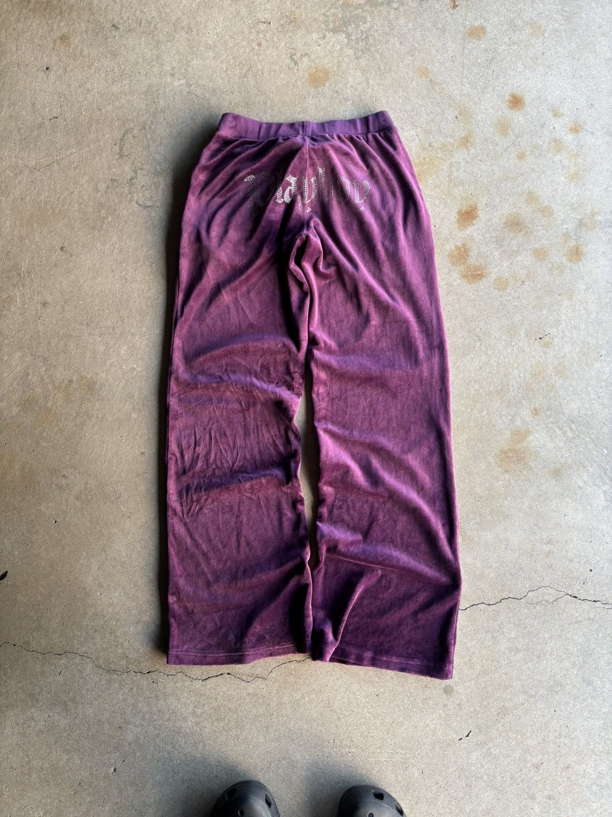 Playboy Crazy Playboy Velvet Womens Baggy Lounge Pants Size 28" / US 6 / IT 42 - 1 Thumbnail