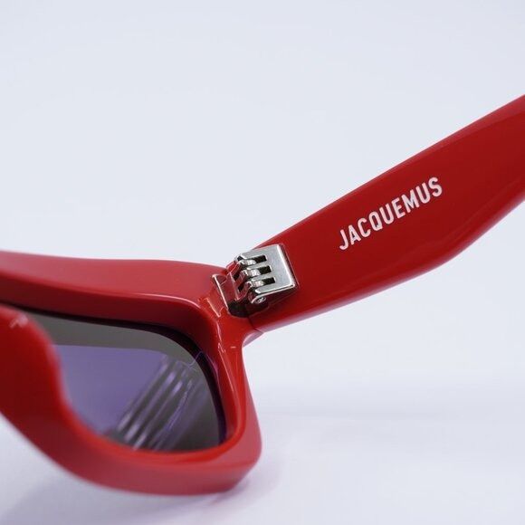 Jacquemus Jacquemus SALON JAC/62 C4 Sunglasses Red Rectangle Frame Size ONE SIZE - 7 Thumbnail