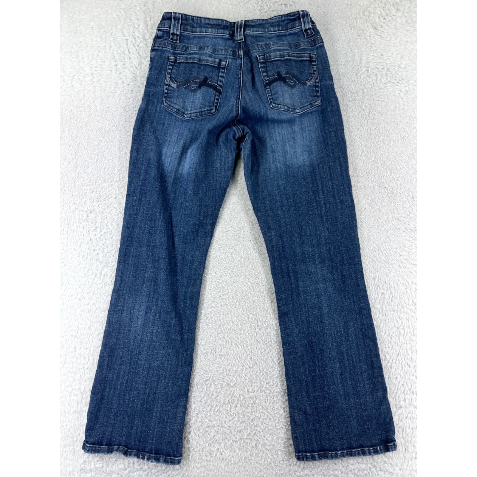 Lee Lee Jeans Women 8 Blue Denim Bootcut Cotton Blend Stretch Low-Rise Slender Vintage: No Size 30" / US 8 / IT 44 - 2 Thumbnail