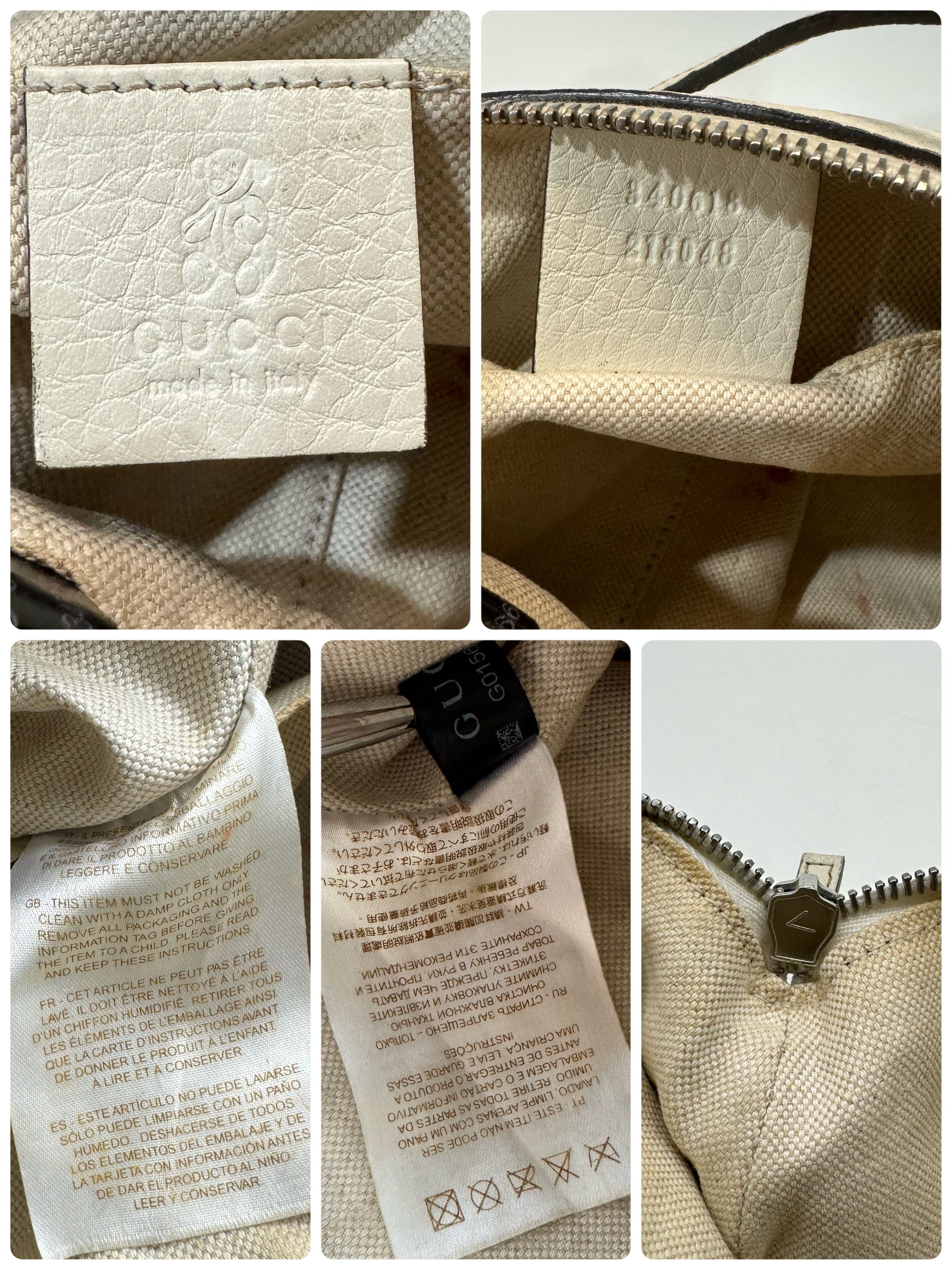 Gucci Gucci Soho Kid White Leather Small Tote Size ONE SIZE - 7 Thumbnail