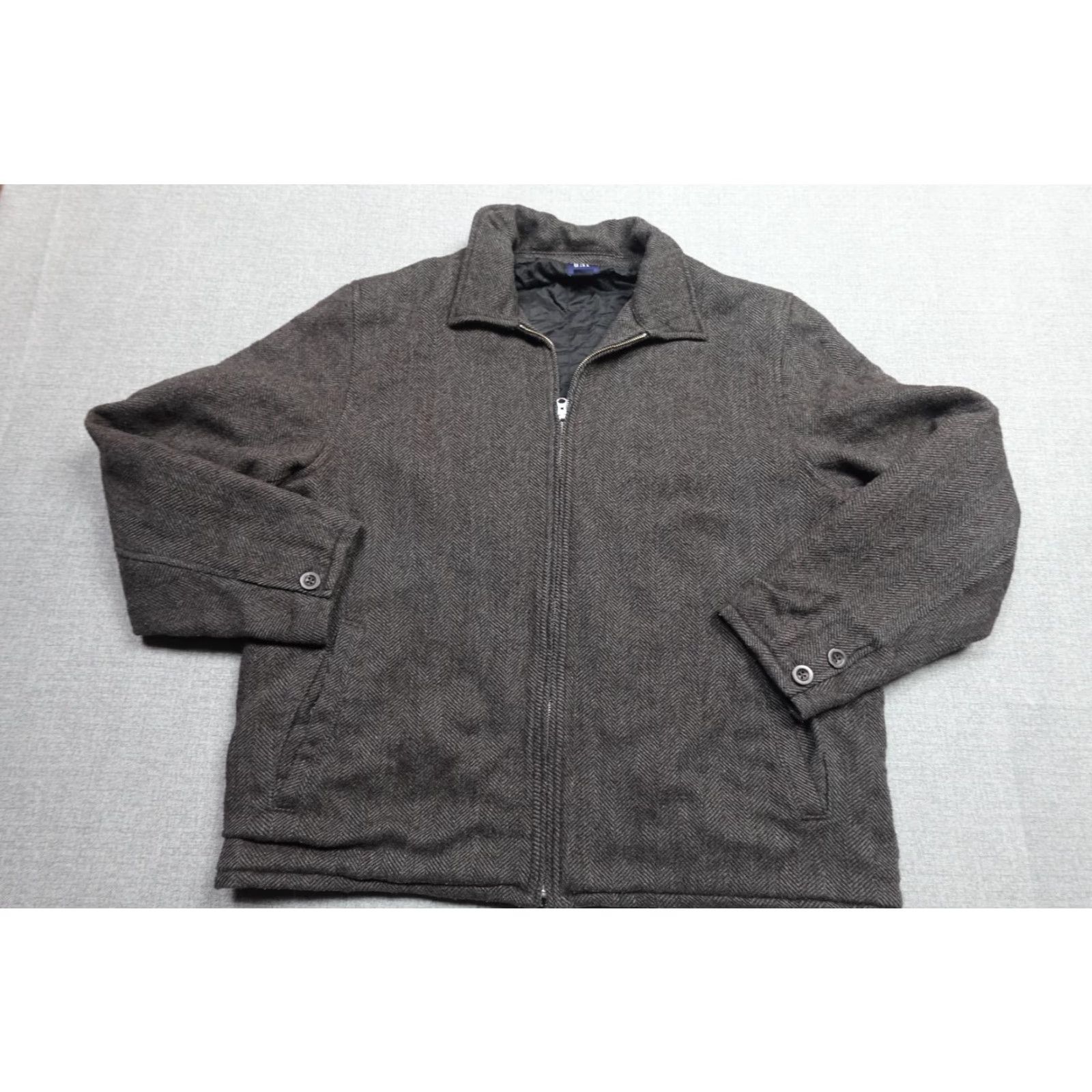 Old Navy Old Navy Quilted Jacket Mens 2XL Gray Wool Full Zip Heavyweight Size US XXL / EU 58 / 5 - 3 Thumbnail