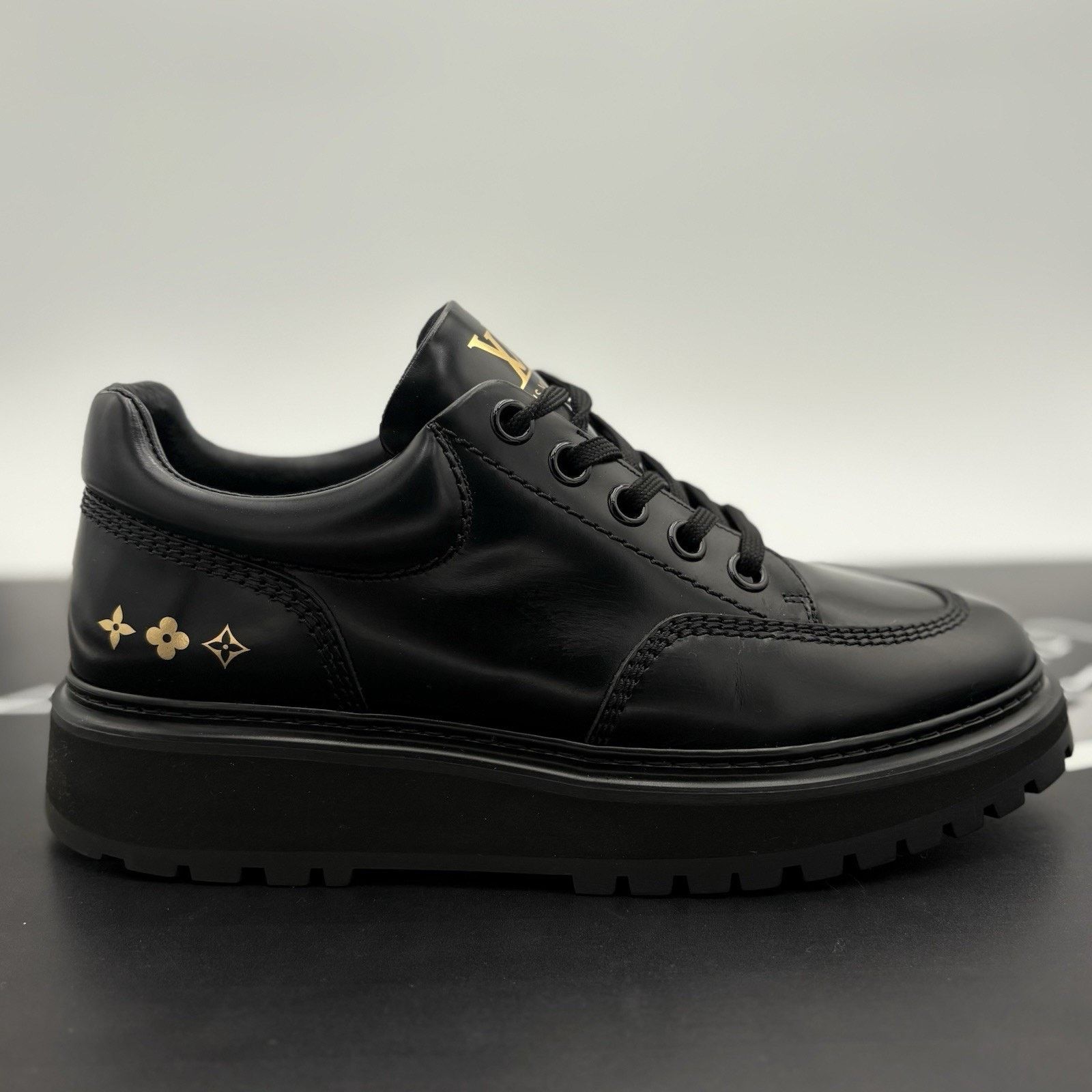 Louis Vuitton Louis Vuitton Leather Derby Sneaker ' Black ' | SUPER CLEAN! Size US 8 / EU 41 - 2 Thumbnail
