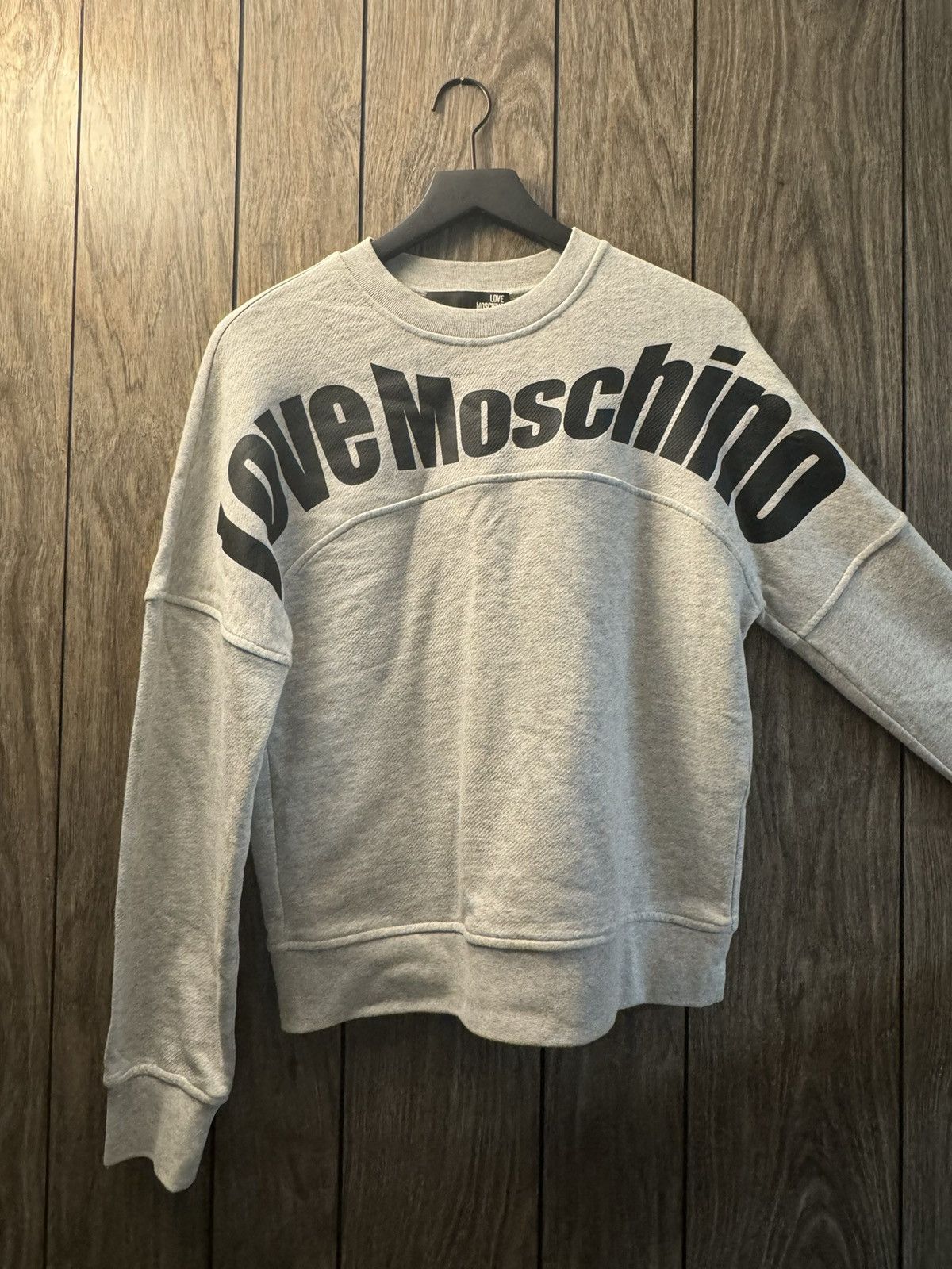 image of Moschino ‘Love Moschino’ Sweatshirt Size Xs in Grey, Women's