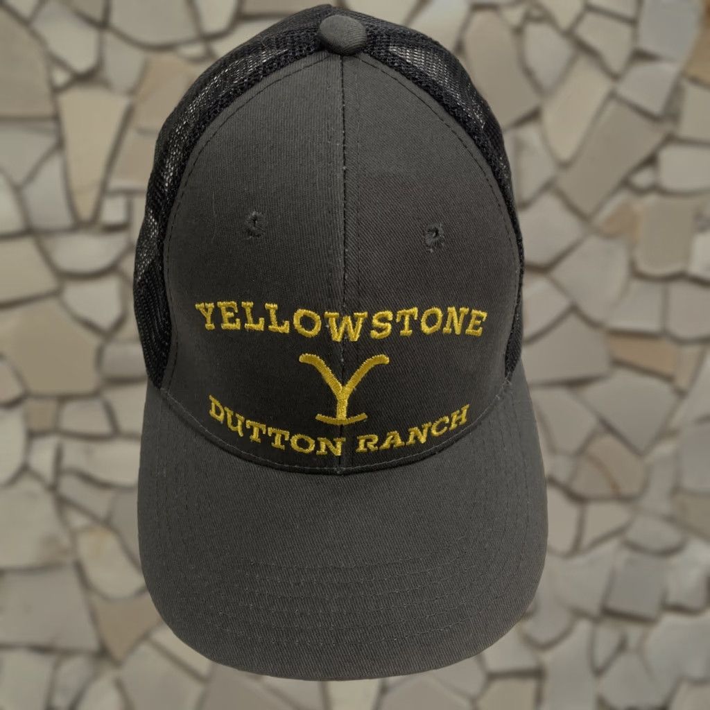 VINTAGE Yellowstone Dutton Ranch Trucker Hat Men One Size Gray
