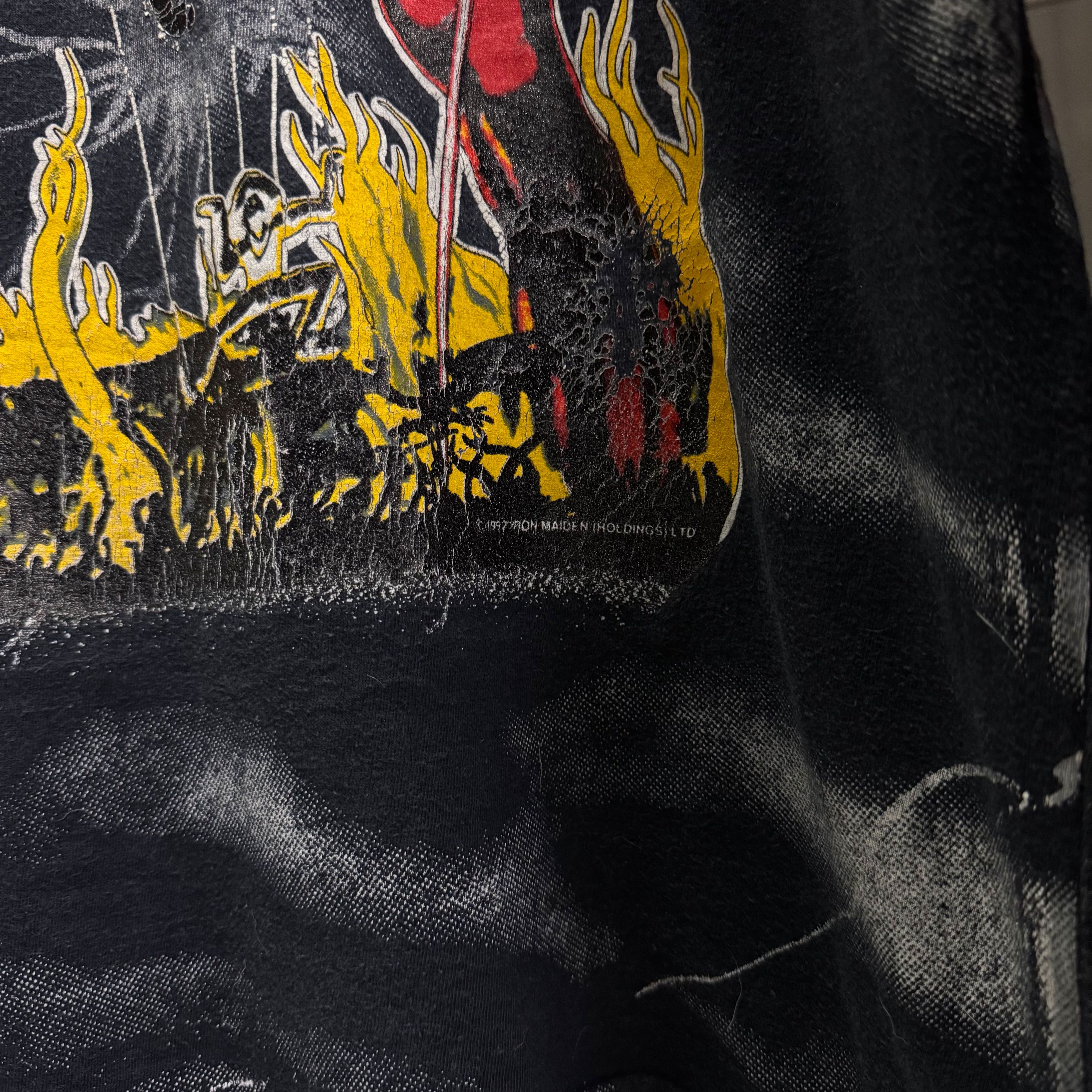 Band Tees 1992 Vintage Iron Maiden Devil European All Over Print Tee Size US XL / EU 56 / 4 - 4 Thumbnail