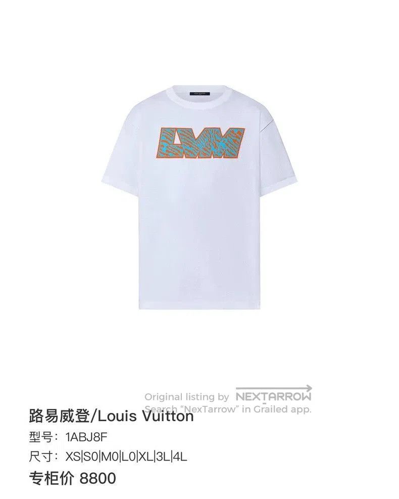Louis Vuitton Louis Vuitton White Embroidered Short Sleeve T. Size US M / EU 48-50 / 2 - 6 Thumbnail