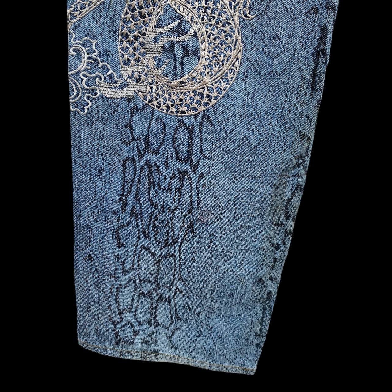 Karakuri Tamashii Distressed Karakuri Tamashii Snakeskin Dragon Embroidered Size US 33 - 21 Thumbnail