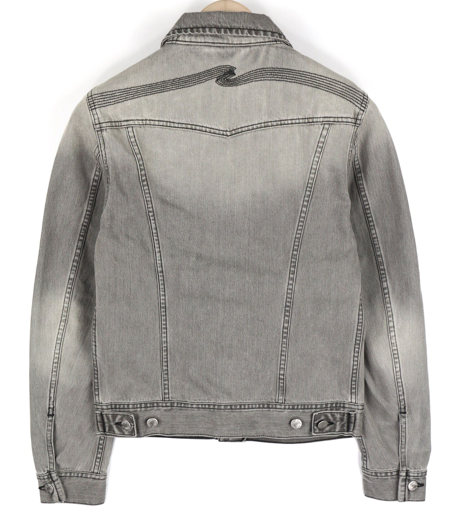 Nudie Jeans CONNY XS Organic Fog Denim Grey Jacket 81064 Size US XS / EU 42 / 0 - 2 Thumbnail