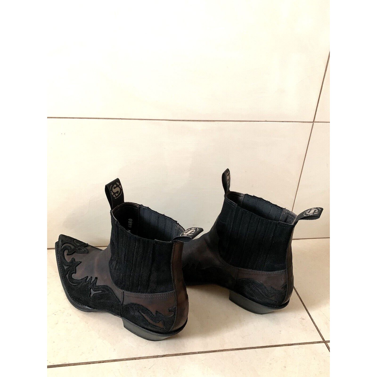 Sendra Men's SENDRA Cowboy Leather Boots Bronze EU 45 UK 10 US 10.5 Size US 10.5 / EU 43-44 - 8 Thumbnail