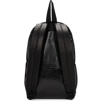 Comme des Garcons Comme des Garcons Black Small Croc Faux-Leather Backpack Size ONE SIZE - 7 Thumbnail