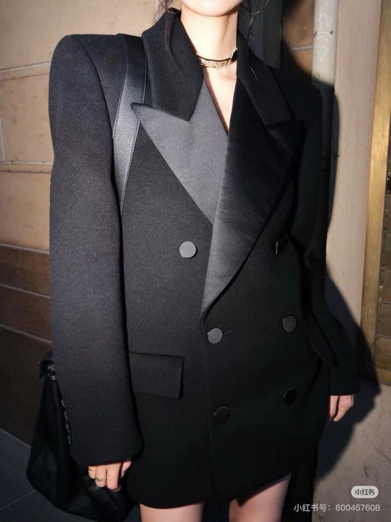 Saint Laurent Paris Saint Laurent Paris Double breasted show smoking jacket-250 Size US S / EU 44-46 / 1 - 8 Thumbnail
