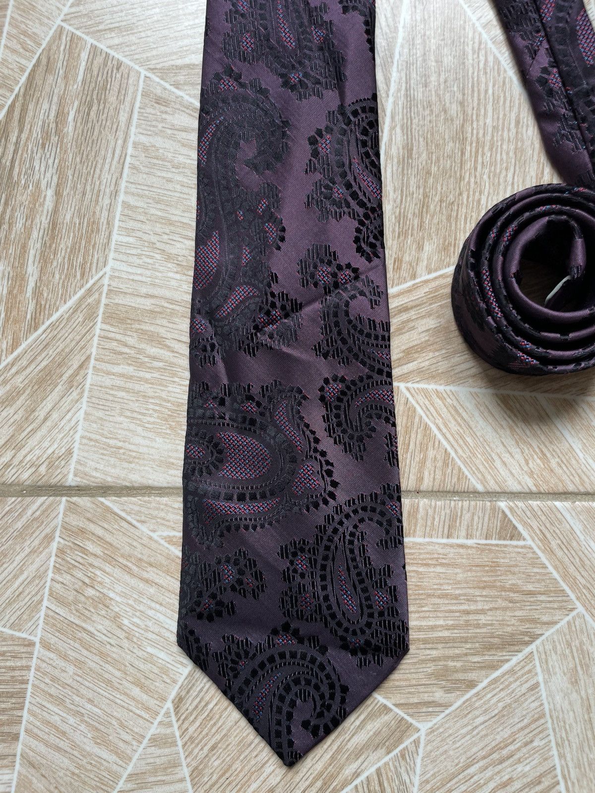 Designer × Lanvin Lanvin Paris Designer Made In France Multi Color Silk Tie Size ONE SIZE - 4 Thumbnail