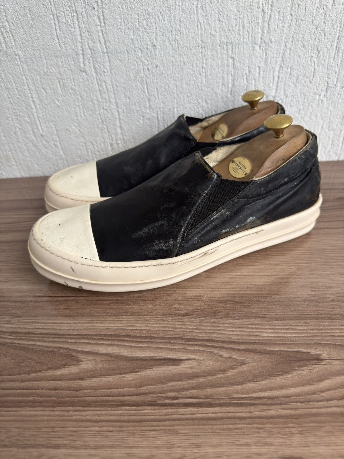 Rick Owens Drkshdw Matte leather boat slip-ons Size US 10 / EU 43 - 2 Thumbnail