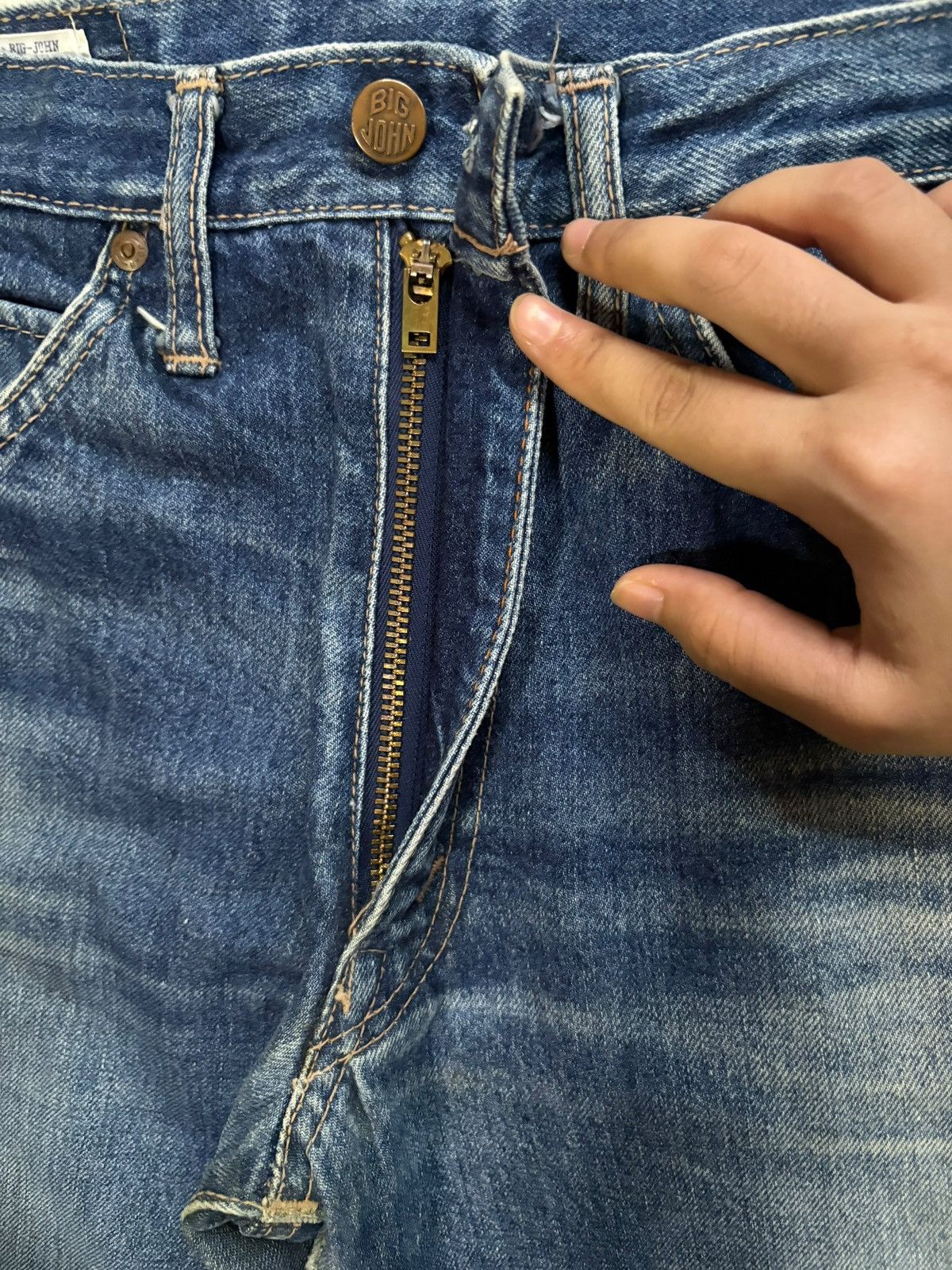 Japanese Brand × Jean Vintage Japanese Brand Mud Wash Painted Flare Jeans Size 27" / US 4 / IT 40 - 3 Thumbnail