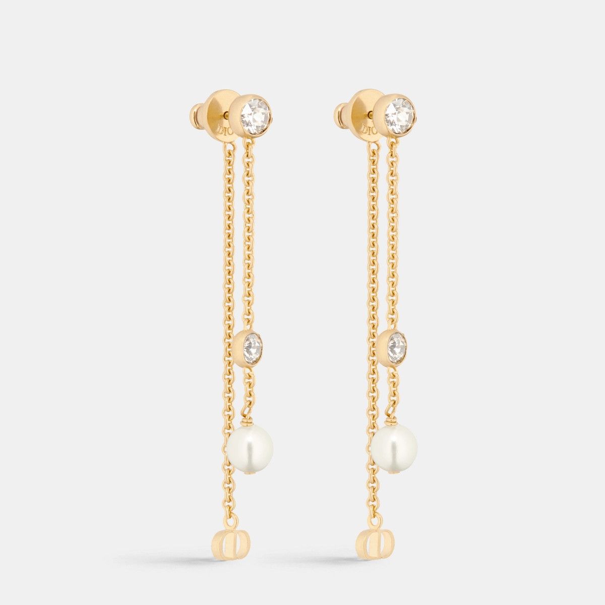 Dior o1bcso1str0126 Size:OS/Cd Treasure Earrings in Golden/White Size ONE SIZE - 1 Thumbnail