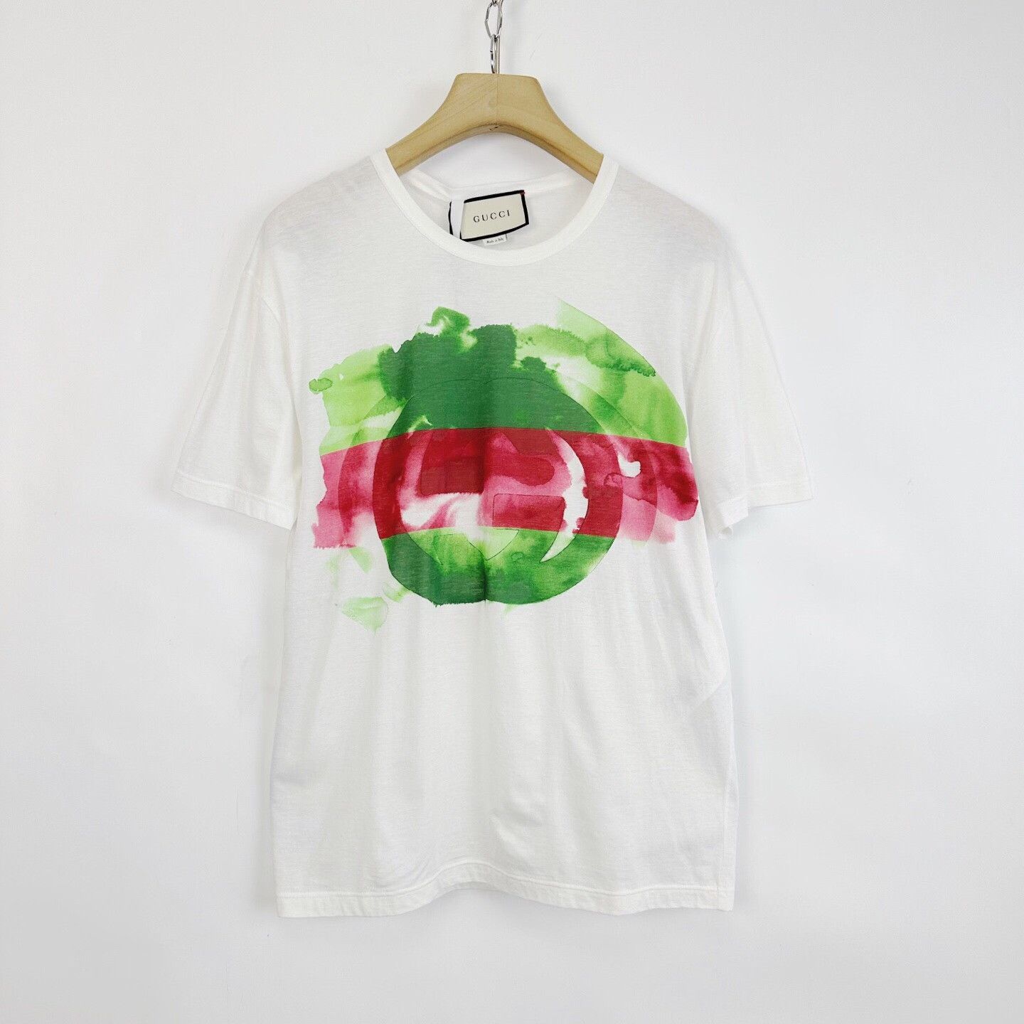 Gucci Gucci Ink Print Double G Logo T-shirt Size US M / EU 48-50 / 2 - 1 Thumbnail