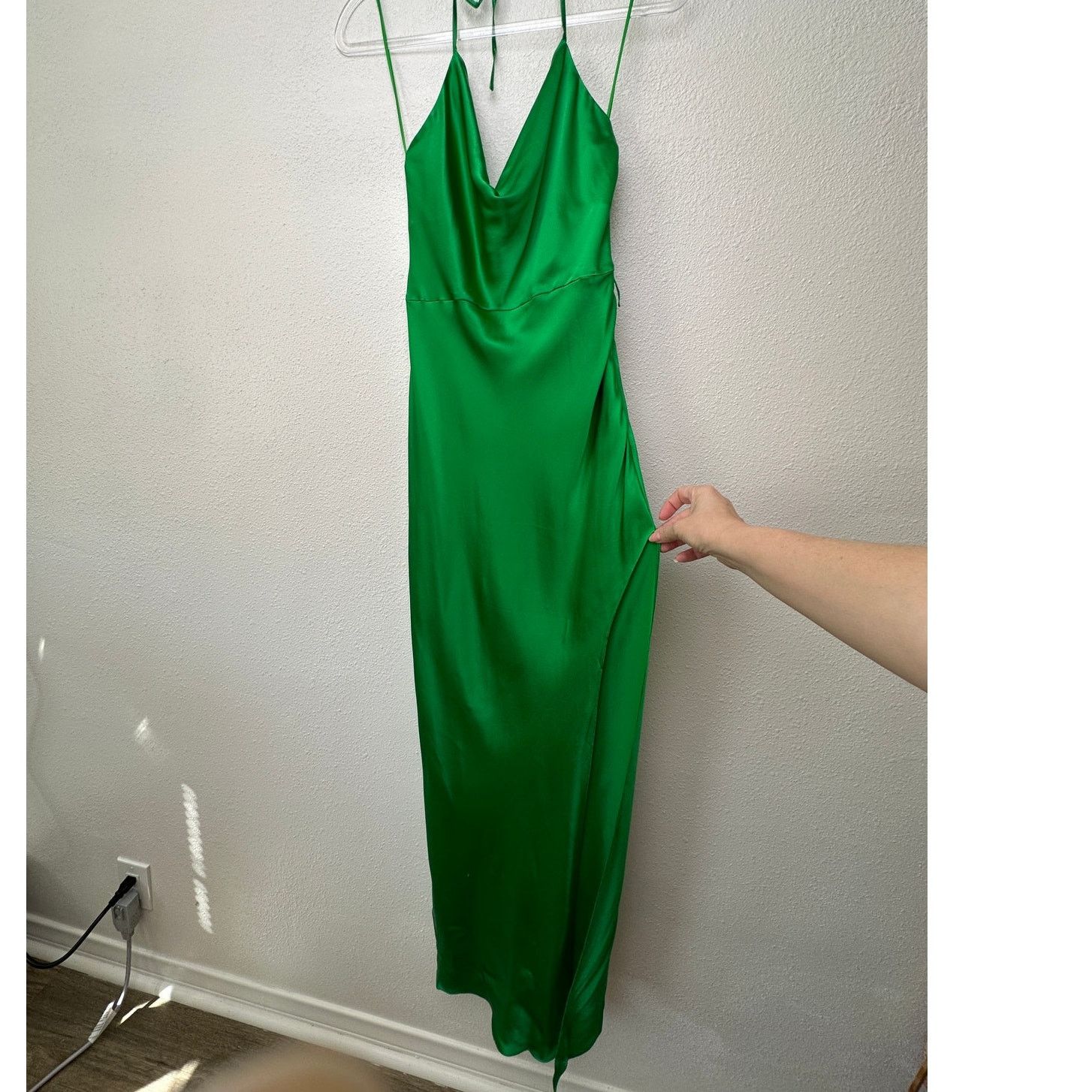 green slip maxi dress Women's Siren Jersey Slip Dress in Rainforest Black Ombre by YFB main image 1