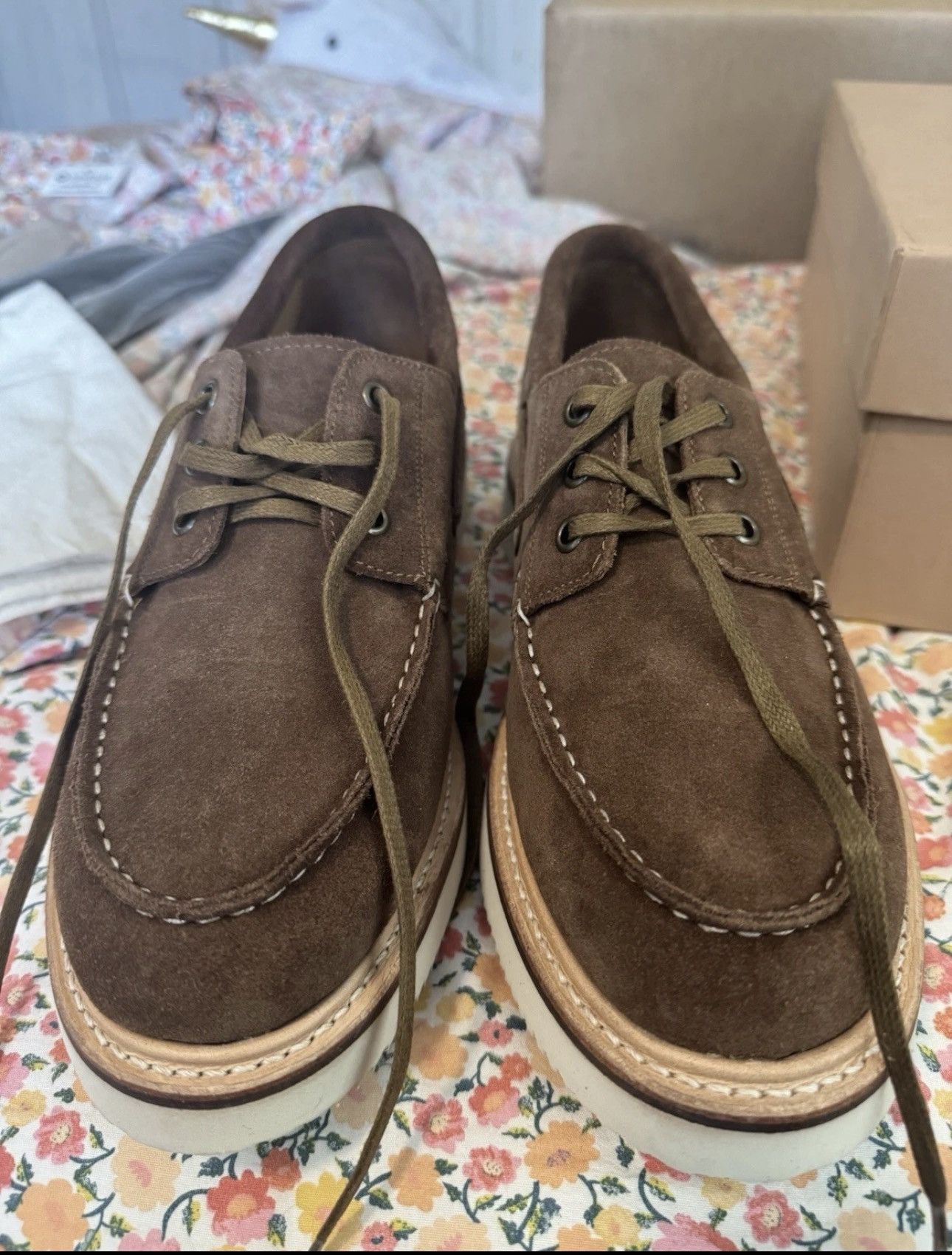 Easy Moc Suede With Vibram Wedge Sole Size 9d. Brand New