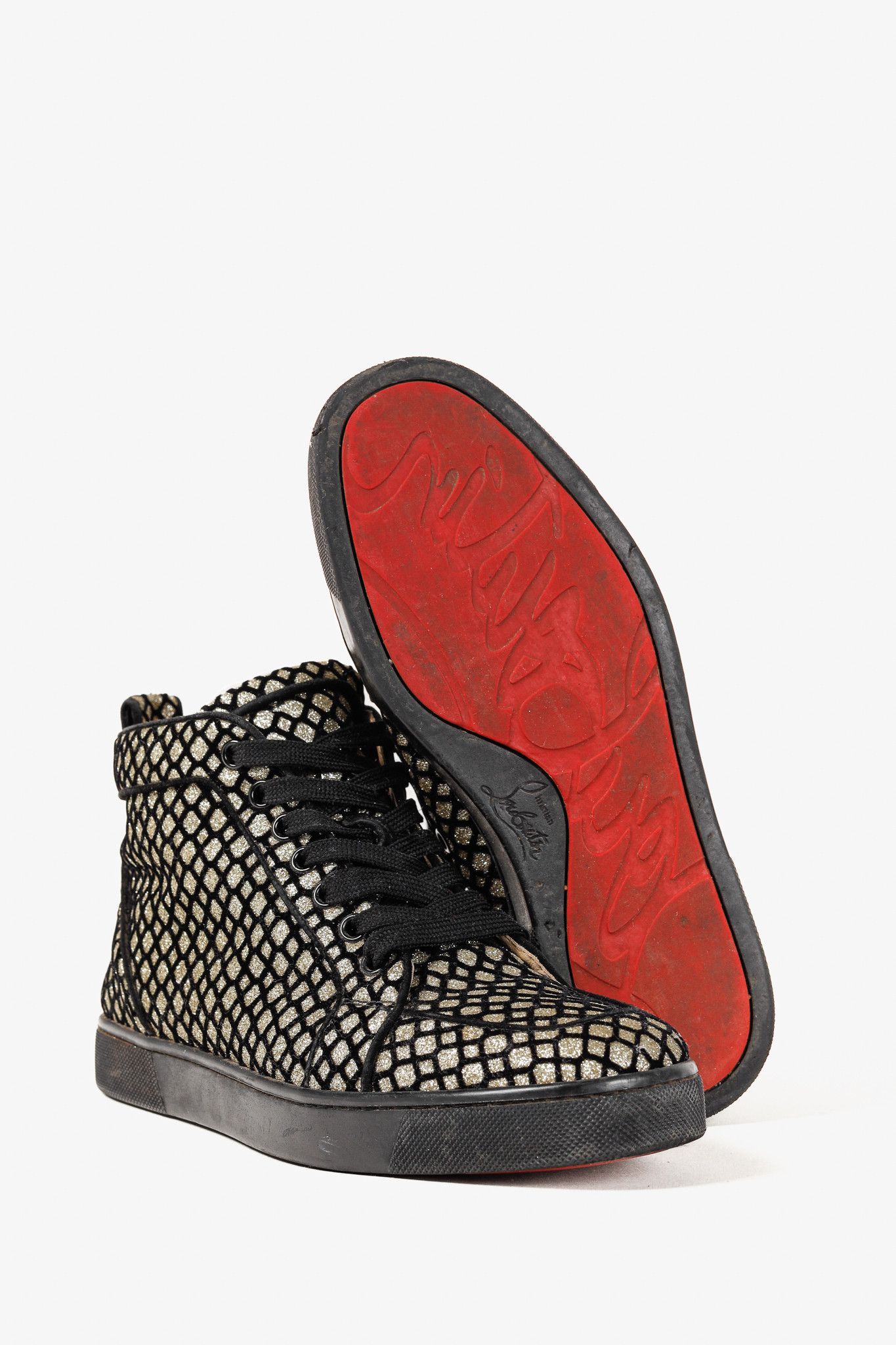 Christian Louboutin Rantus Orlato Glitter High-Top Sneaker
