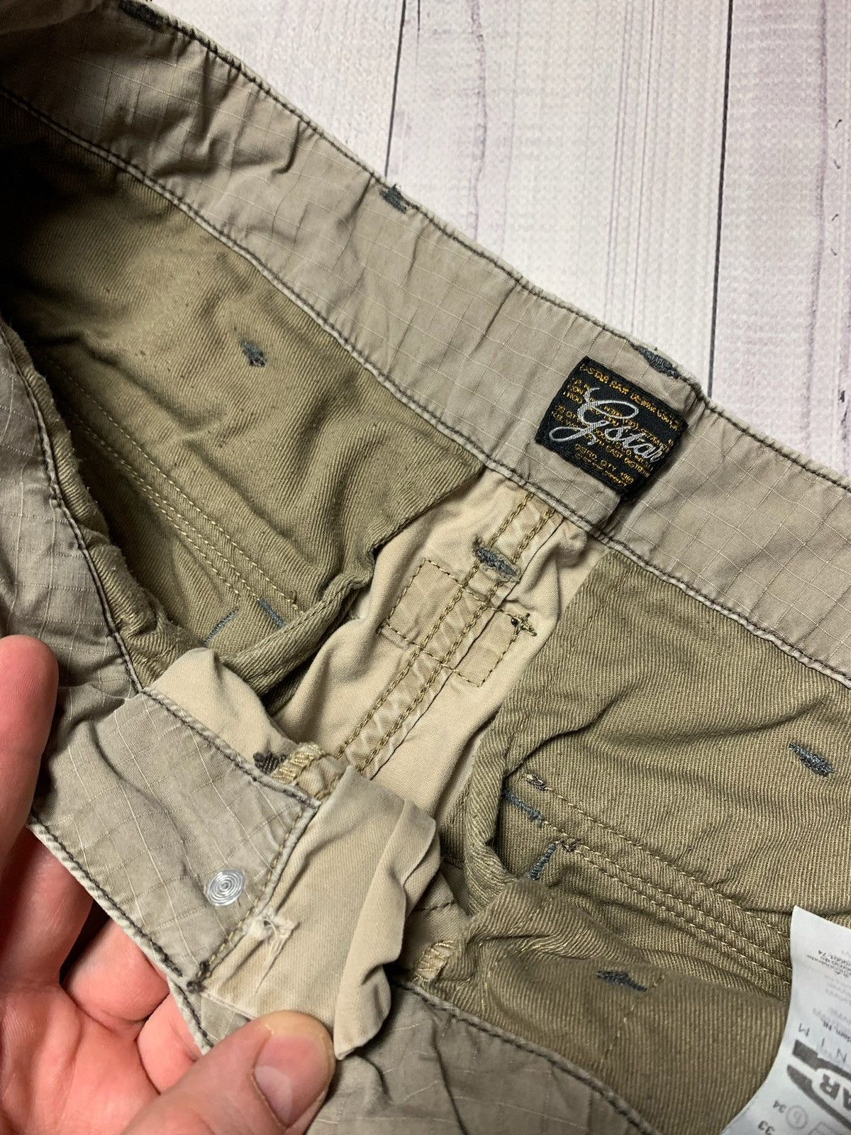 G-Star Vintage G Star Raw cargo pants multi pocket distressed Y2K Size US 33 - 8 Thumbnail
