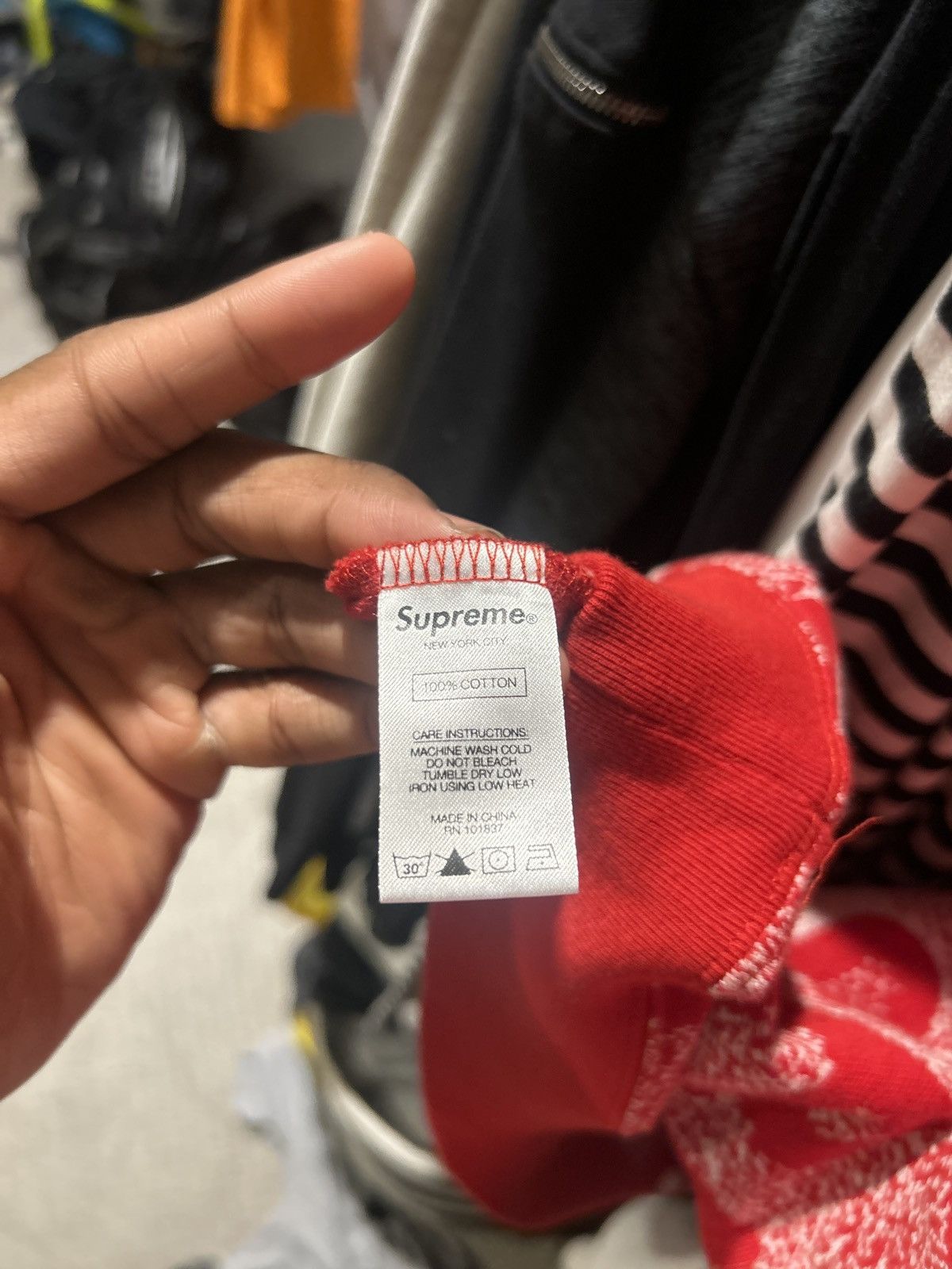 Supreme Supreme Scatter Text Crewneck Size US M / EU 48-50 / 2 - 4 Thumbnail