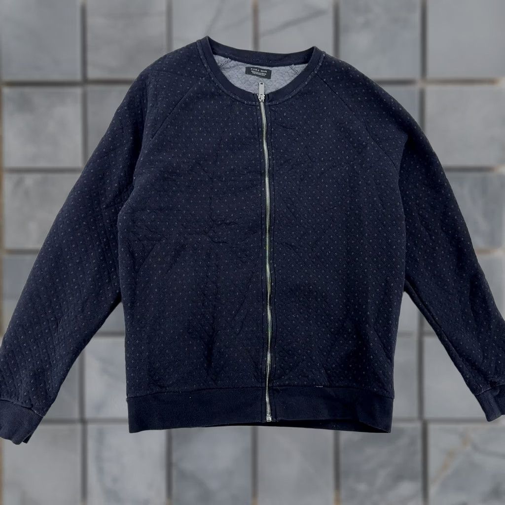 Zara ZARA MAN Jacket Bomber Full Zip Black Dot Pattern Knit Cotton Blend L Mens Size US L / EU 52-54 / 3 - 1 Thumbnail