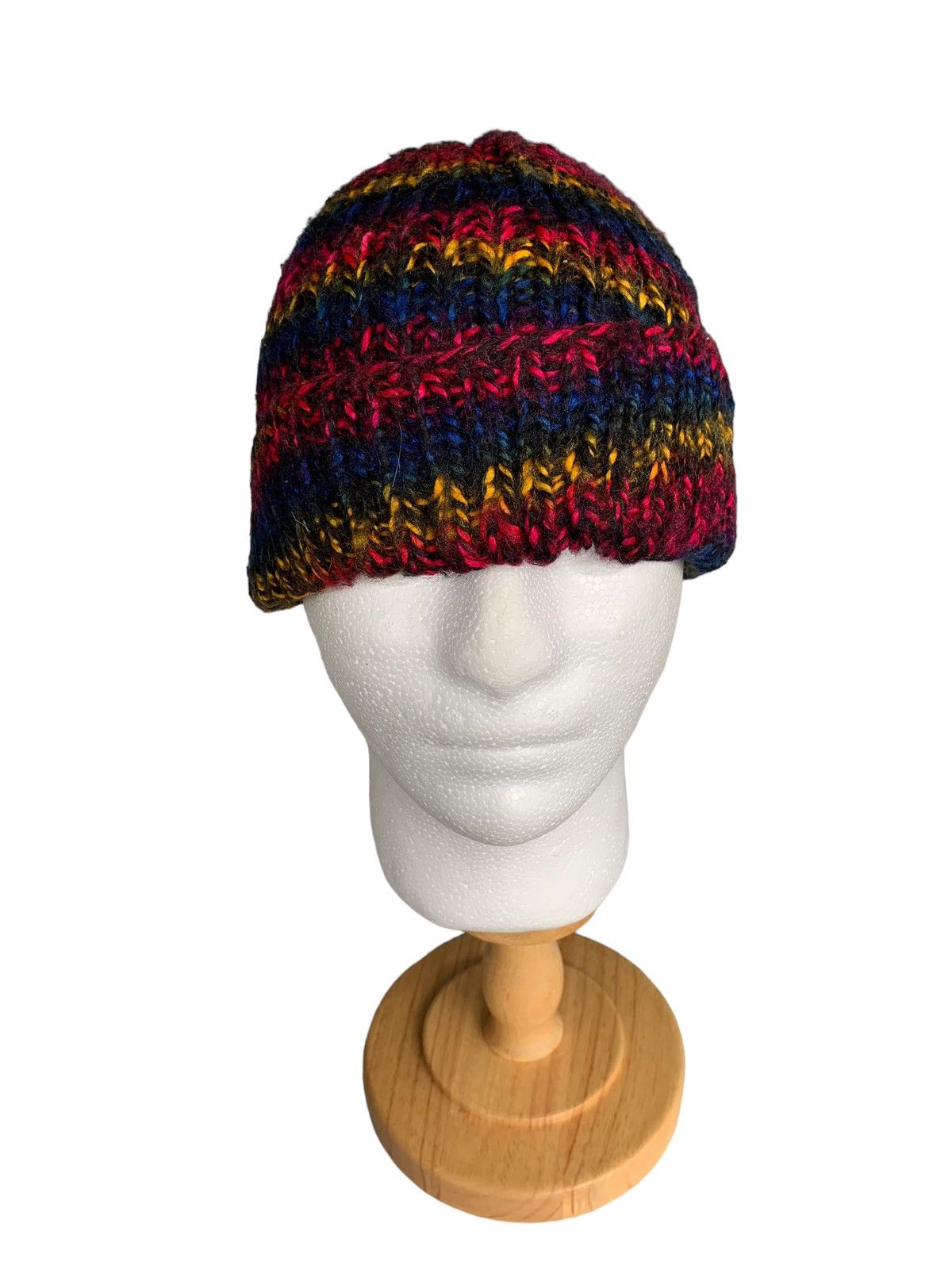 Japanese Brand × Kapital × Vintage Hippies style Multicolour Knitted Beanie Hats Size ONE SIZE - 8 Thumbnail