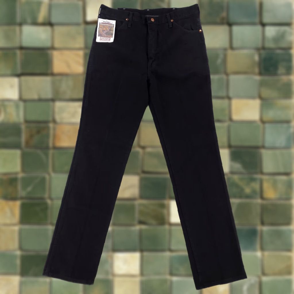 Wrangler VINTAGE Wrangler Jeans Slim Fit Black Western Wear Cowboy Mens 36 x 36 NWT 90s Jeans Mens Black Slim Fit Western Cowboy NWT Size US 36 / EU 52 - 1 Thumbnail
