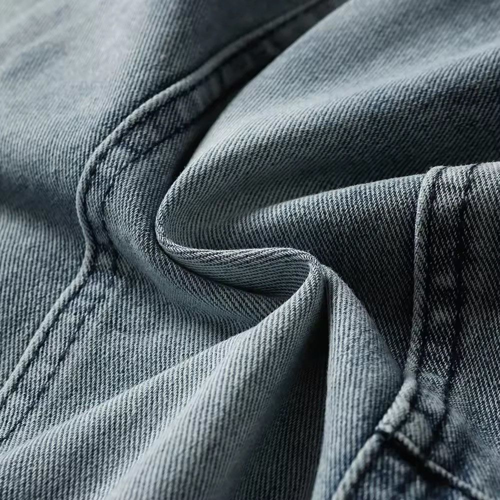 Japanese Brand × Jean Distressed Hole Washed Blue Baggy Cargo Jean Size US 31 - 8 Thumbnail
