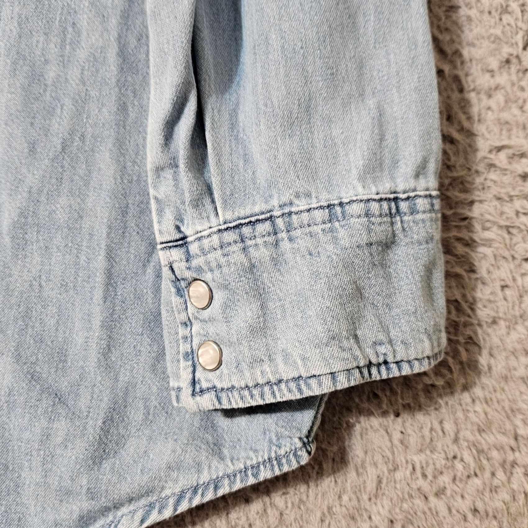 Levi's Levi's Mens Western Shirt Blue 4XL Long Sleeve Pearl Snap Button Size US XXL / EU 58 / 5 - 4 Thumbnail