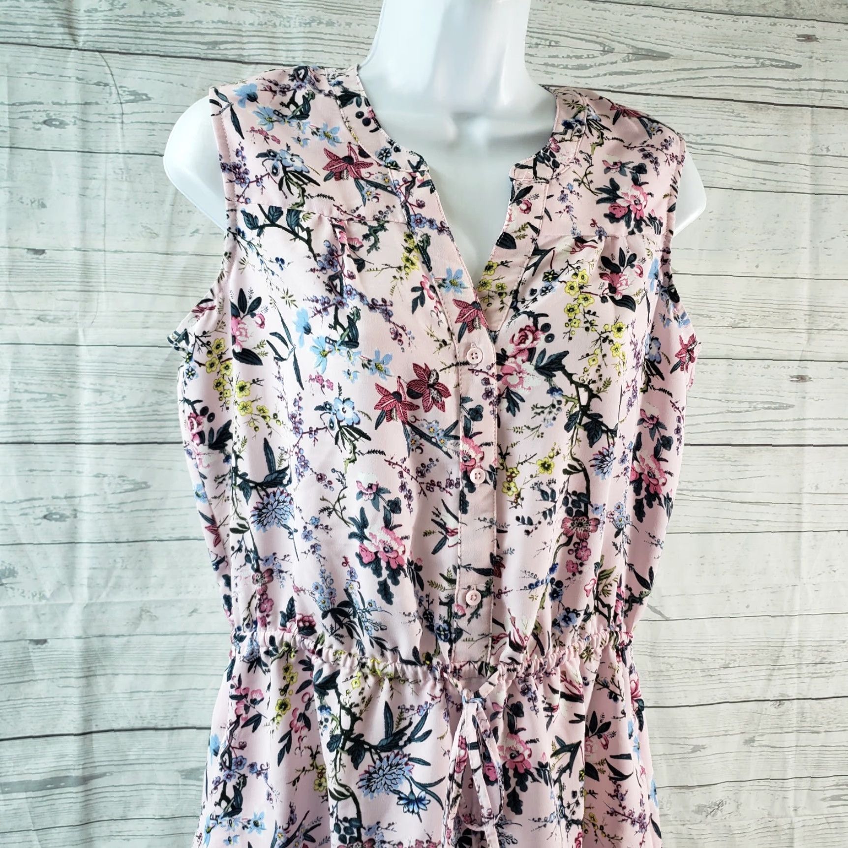 Nicole Miller Nicole Miller Dress Womens Sz S Floral Sleeveless Pink Blue Fit & Flare Short 36" Length Girls, Mens, Womens Size S / US 4 / IT 40 - 2 Thumbnail