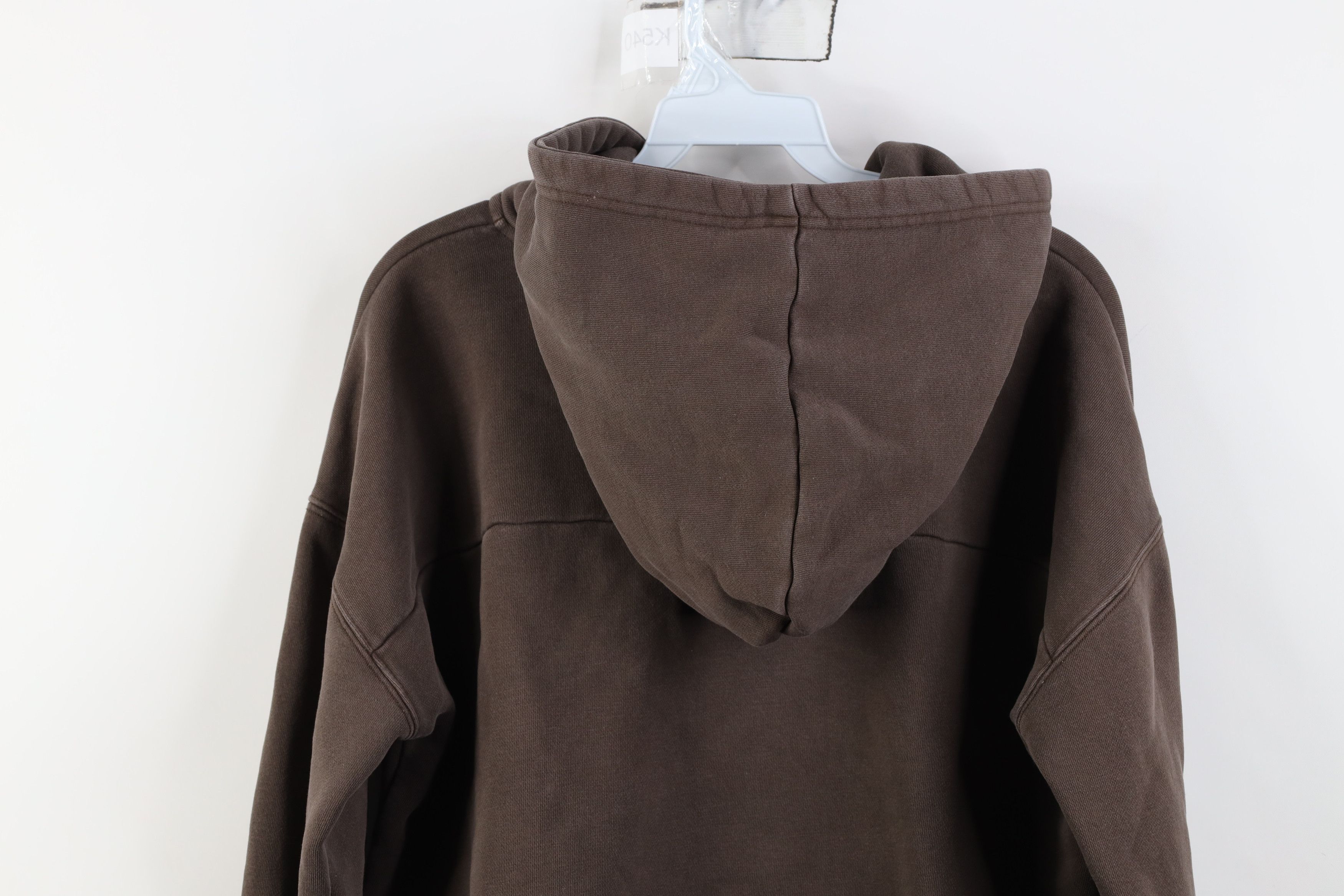 Vintage Bearded Goat Blank Cropped Heavyweight Full Zip Hoodie Brown Size M / US 6-8 / IT 42-44 - 14 Thumbnail