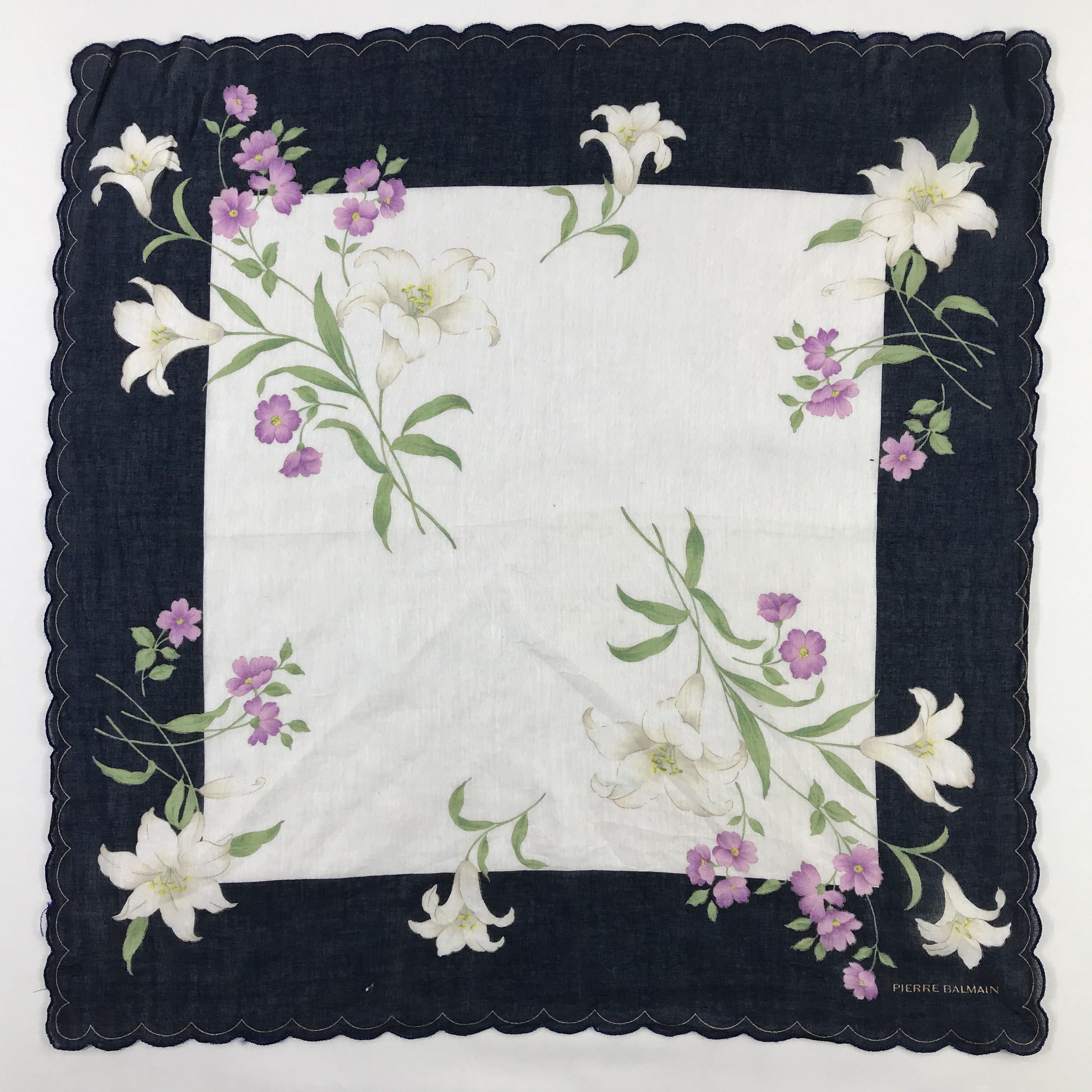 Pierre Balmain × Vintage Pierre Balmain Bandana / Handkerchief / Neckerchief - S590 Size ONE SIZE - 1 Thumbnail
